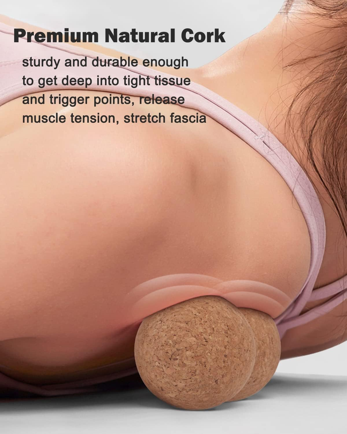 Cork Peanut Massage Ball, Peanut Double Lacrosse Massage Ball for Deep Tissue... - Picture 4 of 15