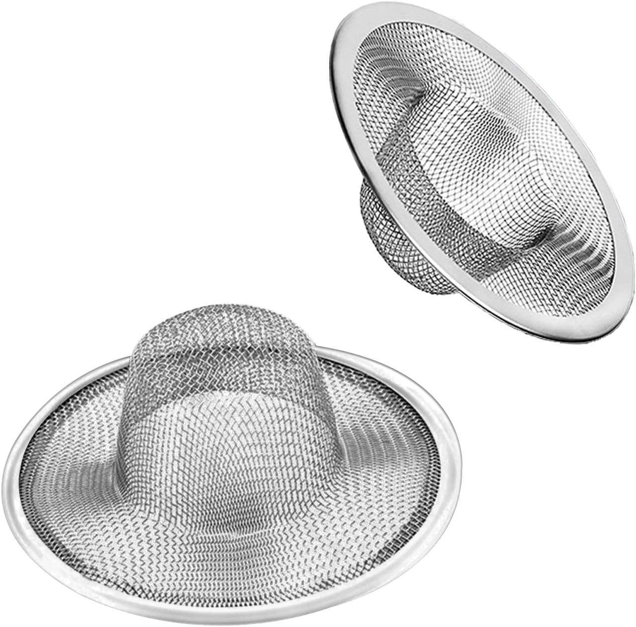 Colador de drenaje de baño de 2 piezas Colector de pelo de acero inoxidable