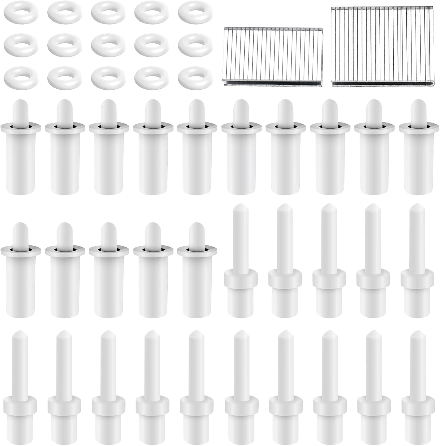 85 Pcs Shutter Repair Kit, Plantation Shutter Repair Tool Set, Includes Spring Loaded Shutter Replacement Pins, 0.75Inch and 0.6Inch Tilt Rod Louvers Staples for Shutters