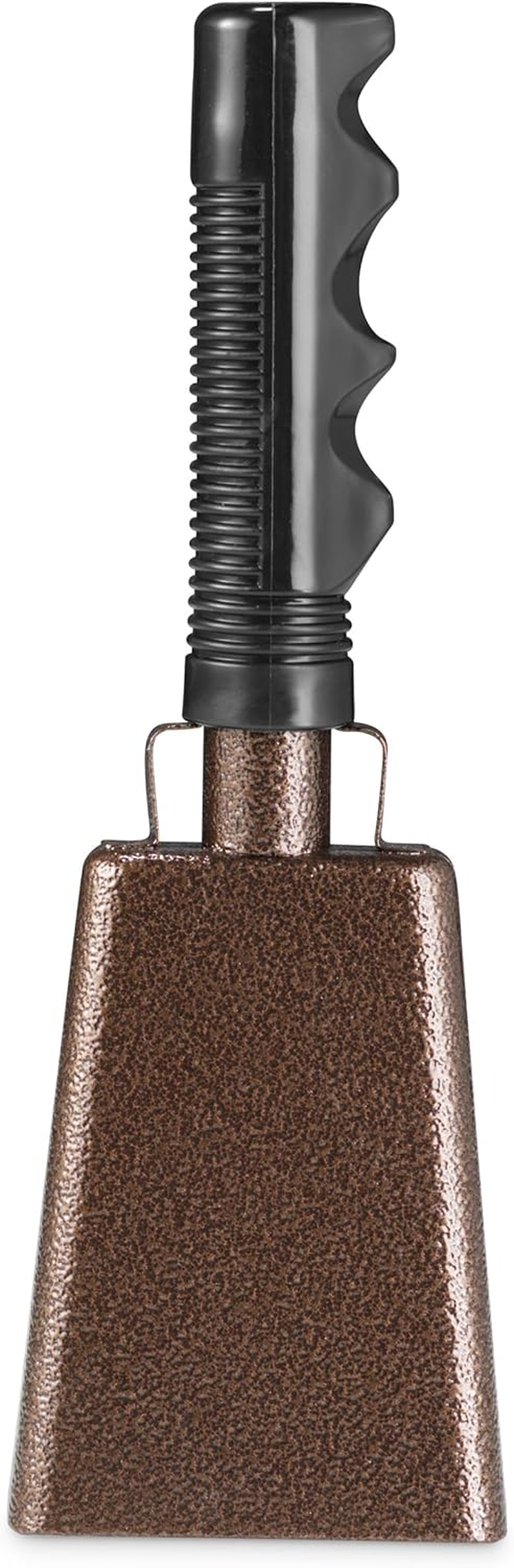Metal Cowbell with Handle - (1 Pack) Cow Bells Loud Cheering Noise Makers for Sporting Events, Football Games, School Spirit, Rallies & Celebrations - Copper Steel Percussion Music Instrument