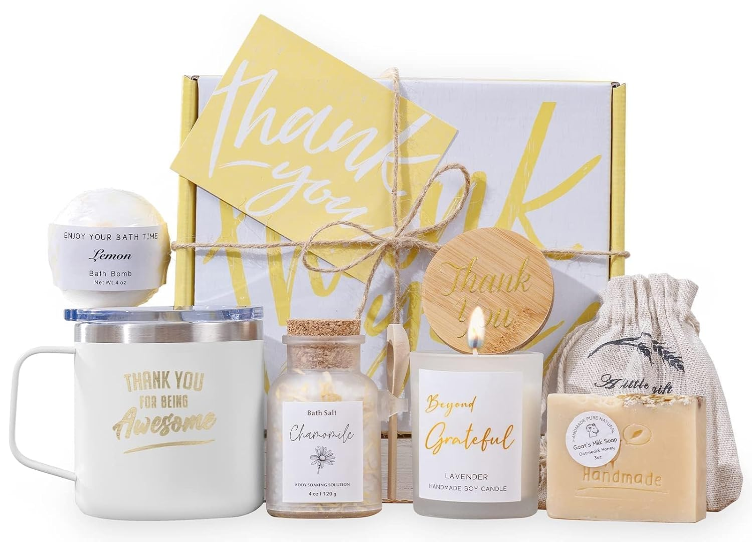 Thank You Gifts for Women Spa Thoughtful Unique Office Gift Mothers Day Gifts for Coworker Nurse Friends Men Boss Employee Secretary Hostess Teacher Mom Her Appreciation Gift Boxes Holiday Gift Basket