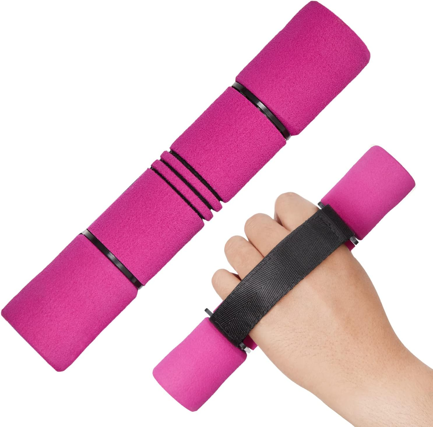Yes4All Adjustable Dumbbell Hand Weights Set of 2 Perfect for Women'S Walking or Travel Exercise with Adjustable Straps, Foam Cover, and Color Coded Weight (2Lbs, 3Lbs or 4Lbs), anti Slip