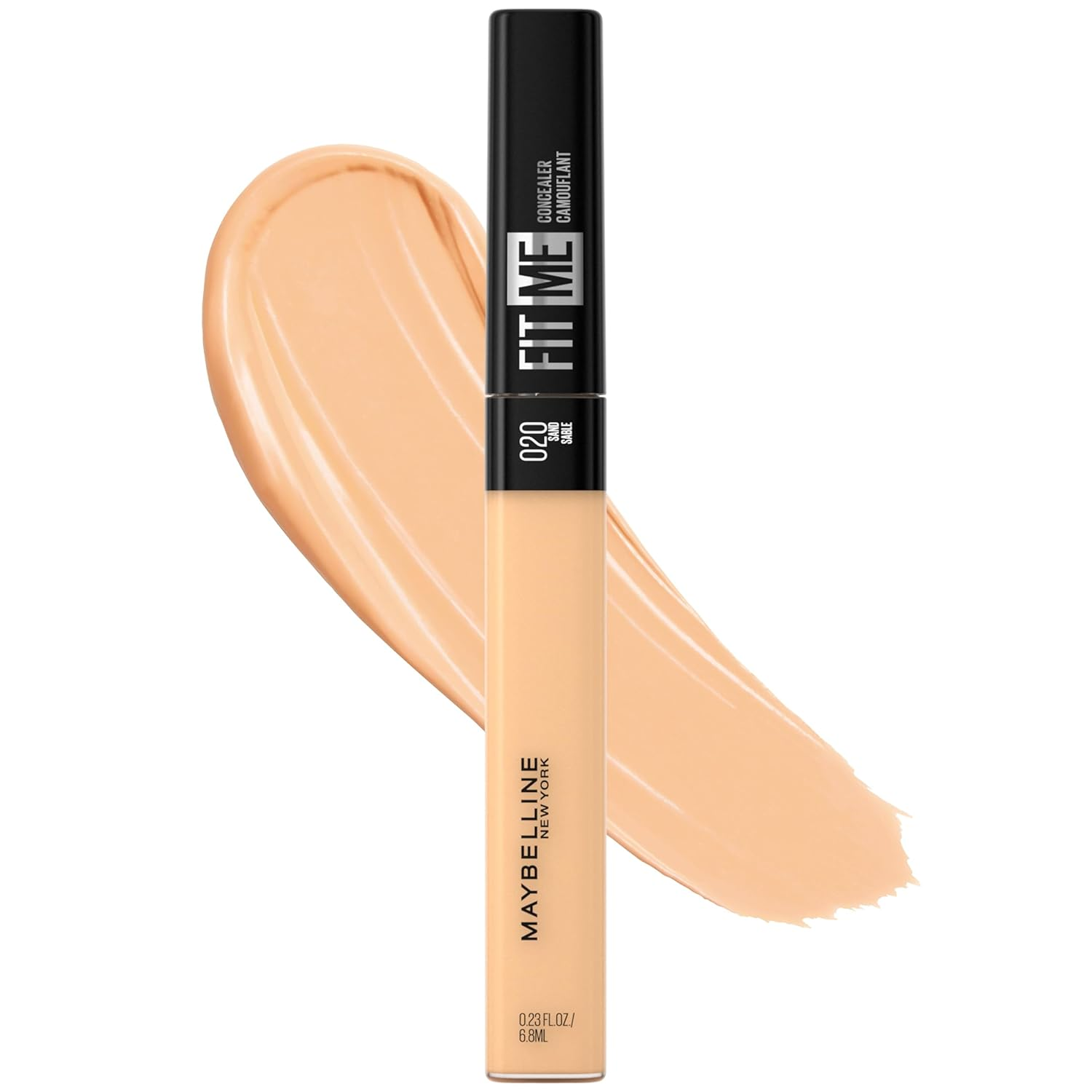 New York Fit Me Liquid Concealer Makeup, Natural Coverage, Lightweight, Conceals, Covers Oil-Free, Sand, 1 Count (Packaging May Vary)