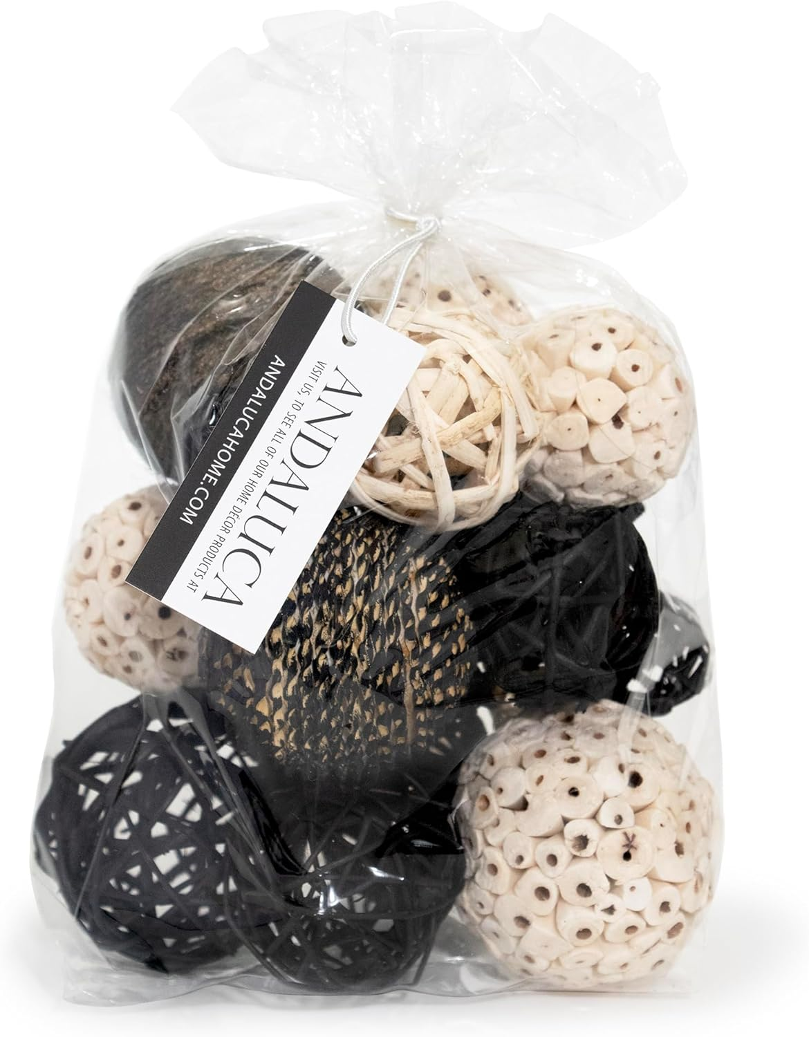 Decorative Balls Bag Bowl Filler Home Decor (Black & White)