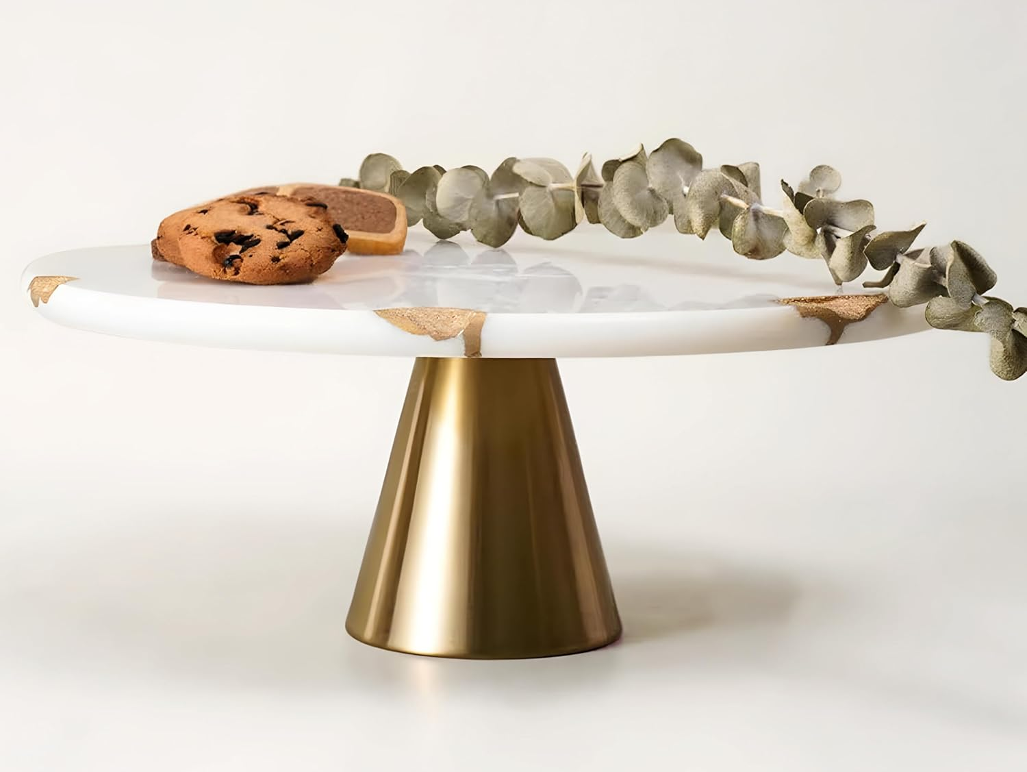 Real Marble Cake Stand by Balin Designs - White Marble 12