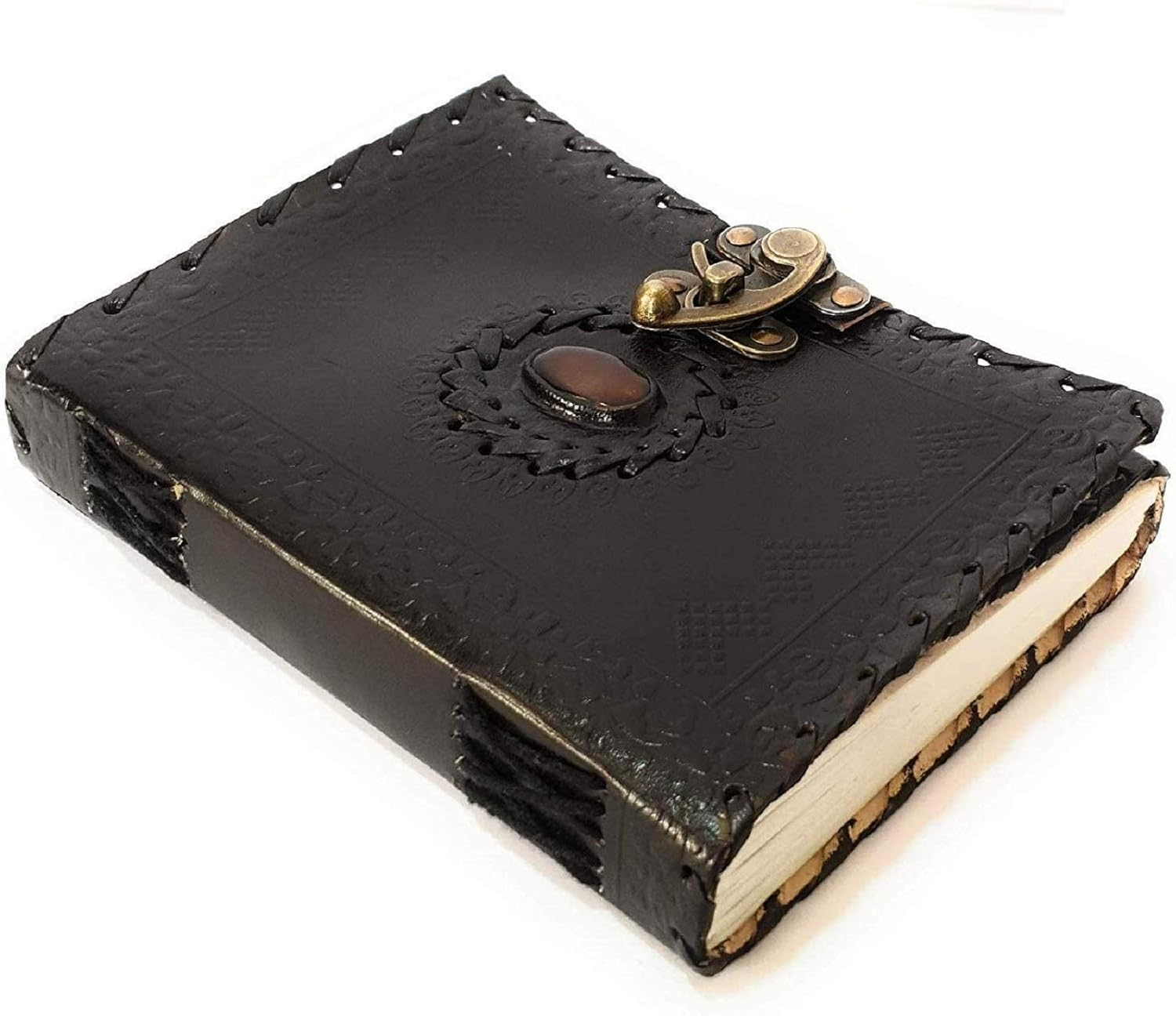 TUZECH Large Writing Notebook Handmade Leather Bound Vintage Journal Women&Men