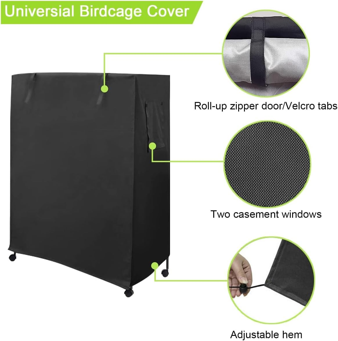 AIMALL Outdoor Bird Cage Cover, Waterproof and UV Resistant, Durable 210D Oxf... - Picture 7 of 14