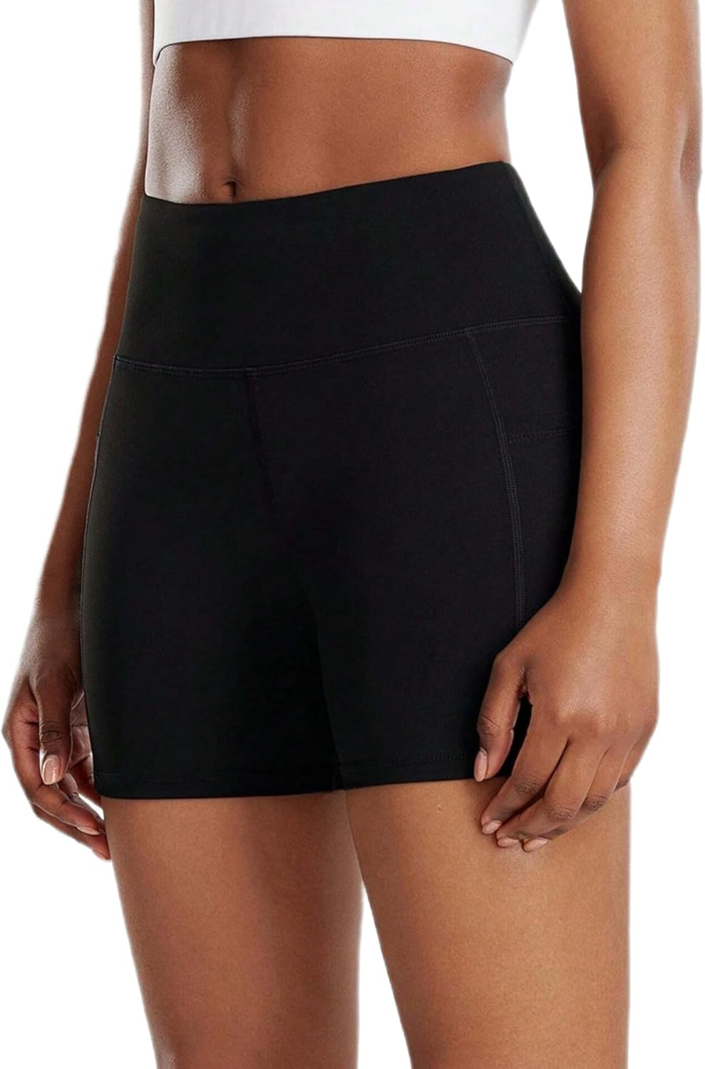 M2M STYLE High Waisted Yoga Shorts for Women - Soft & Stretchy Biker Shorts w... - Picture 4 of 13