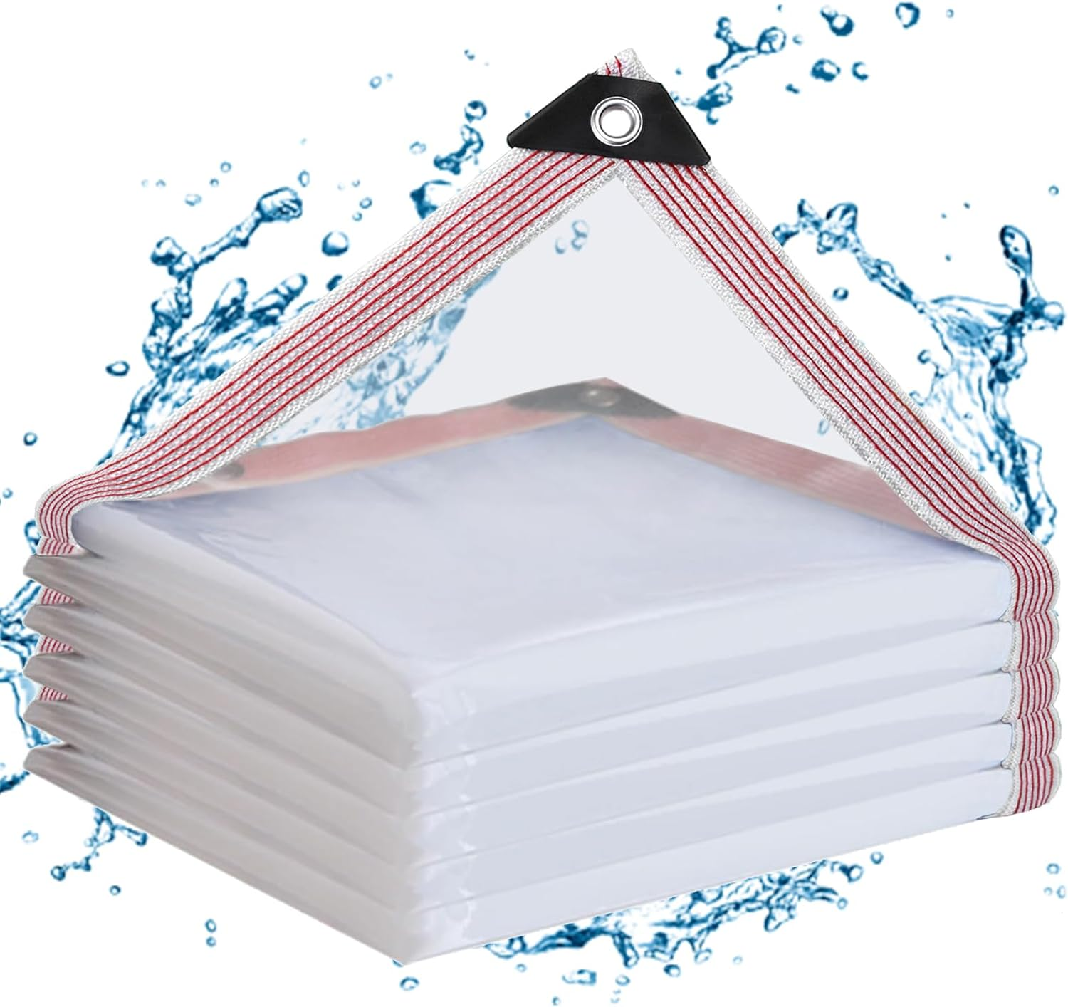 Lonas transparentes resistentes al agua de 4x6, plástico transparente