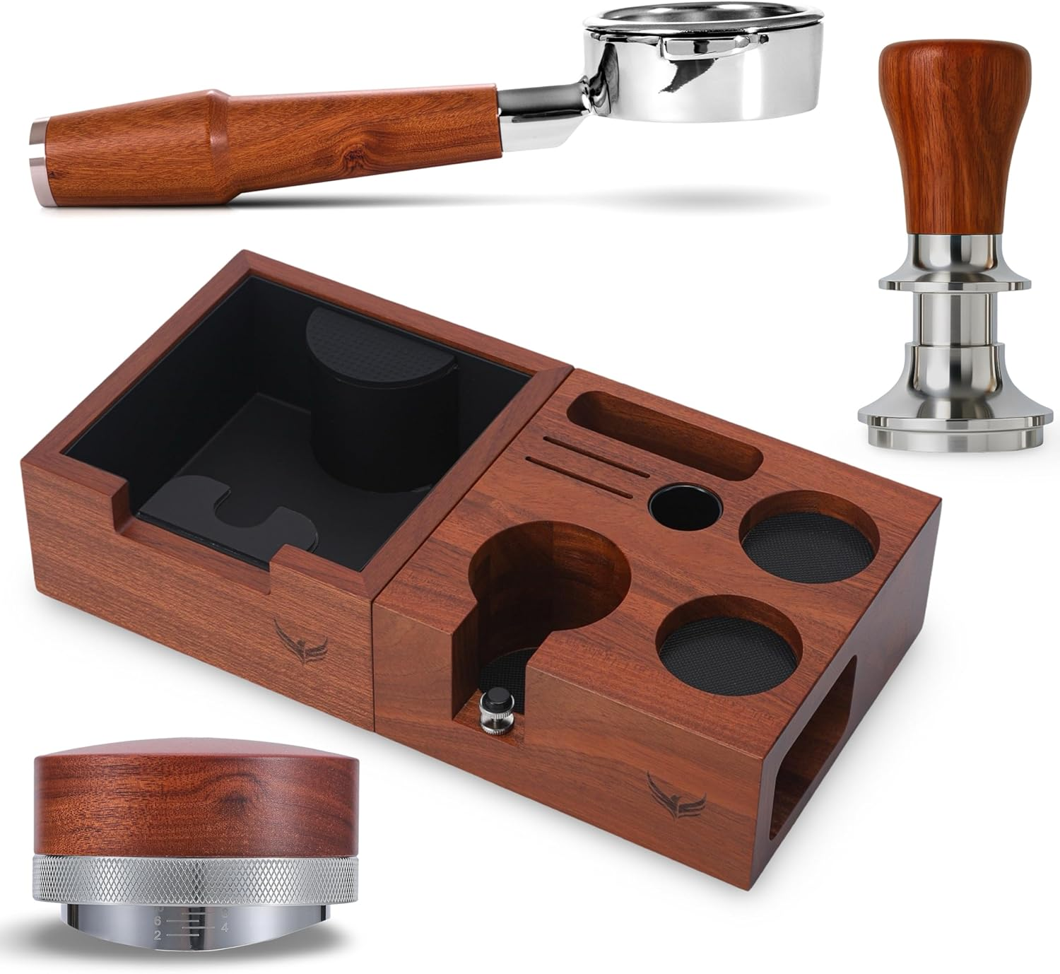 Rosewood Espresso Kit for Breville: Portafilter, Tamper, Leveler & Organizer