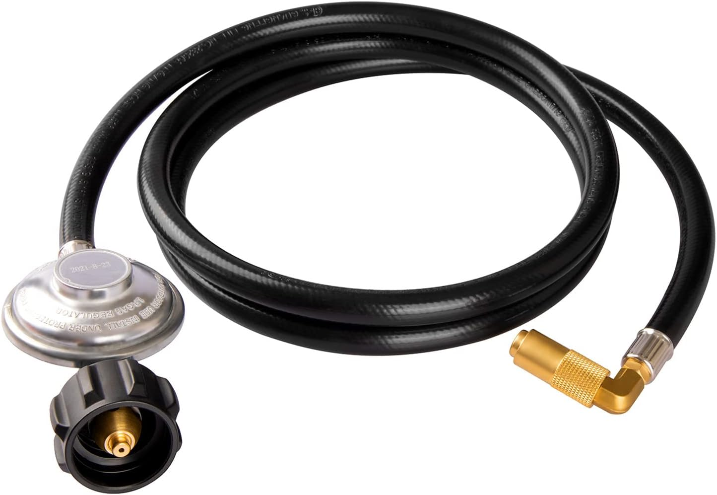 6Ft Propane Regulator Hose with Elbow Adapter for 17