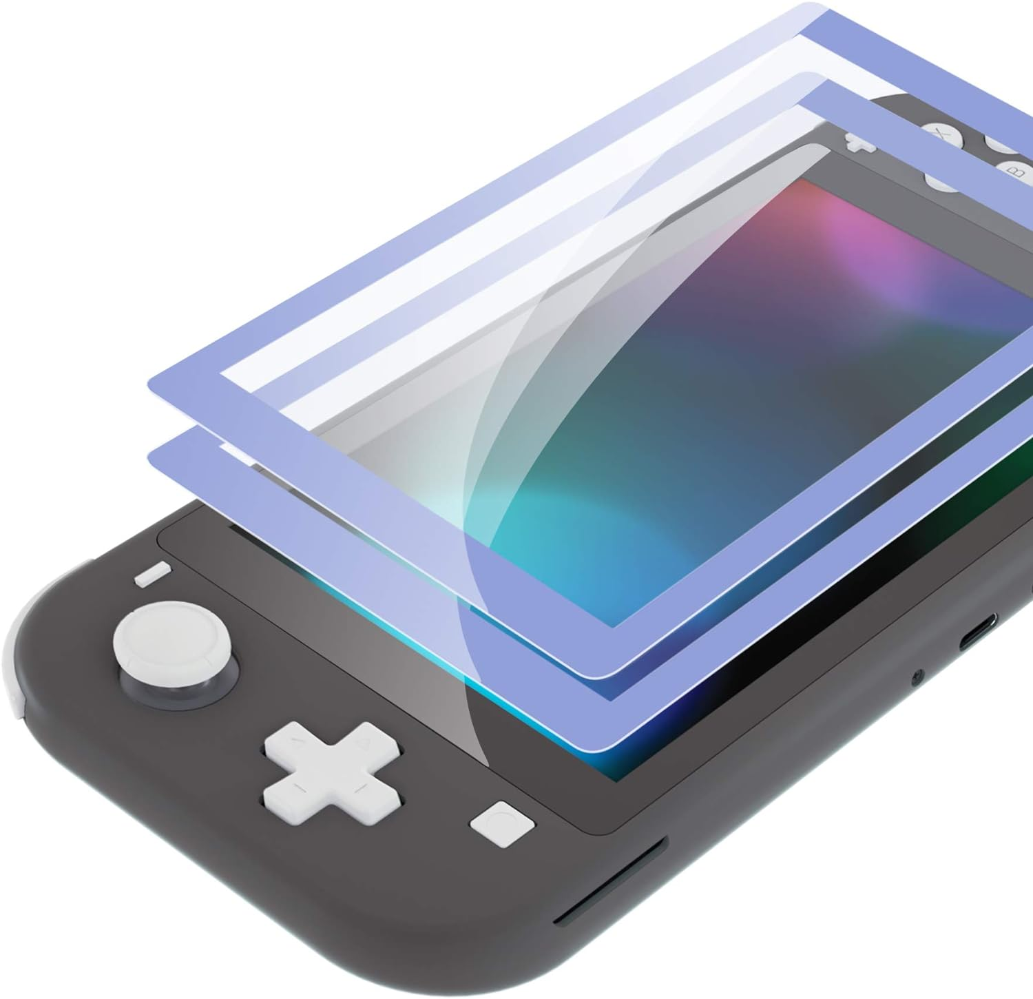 eXtremeRate 2 Pack Gray Border Transparent HD Clear Saver Protector Film, Tem... - Picture 12 of 19