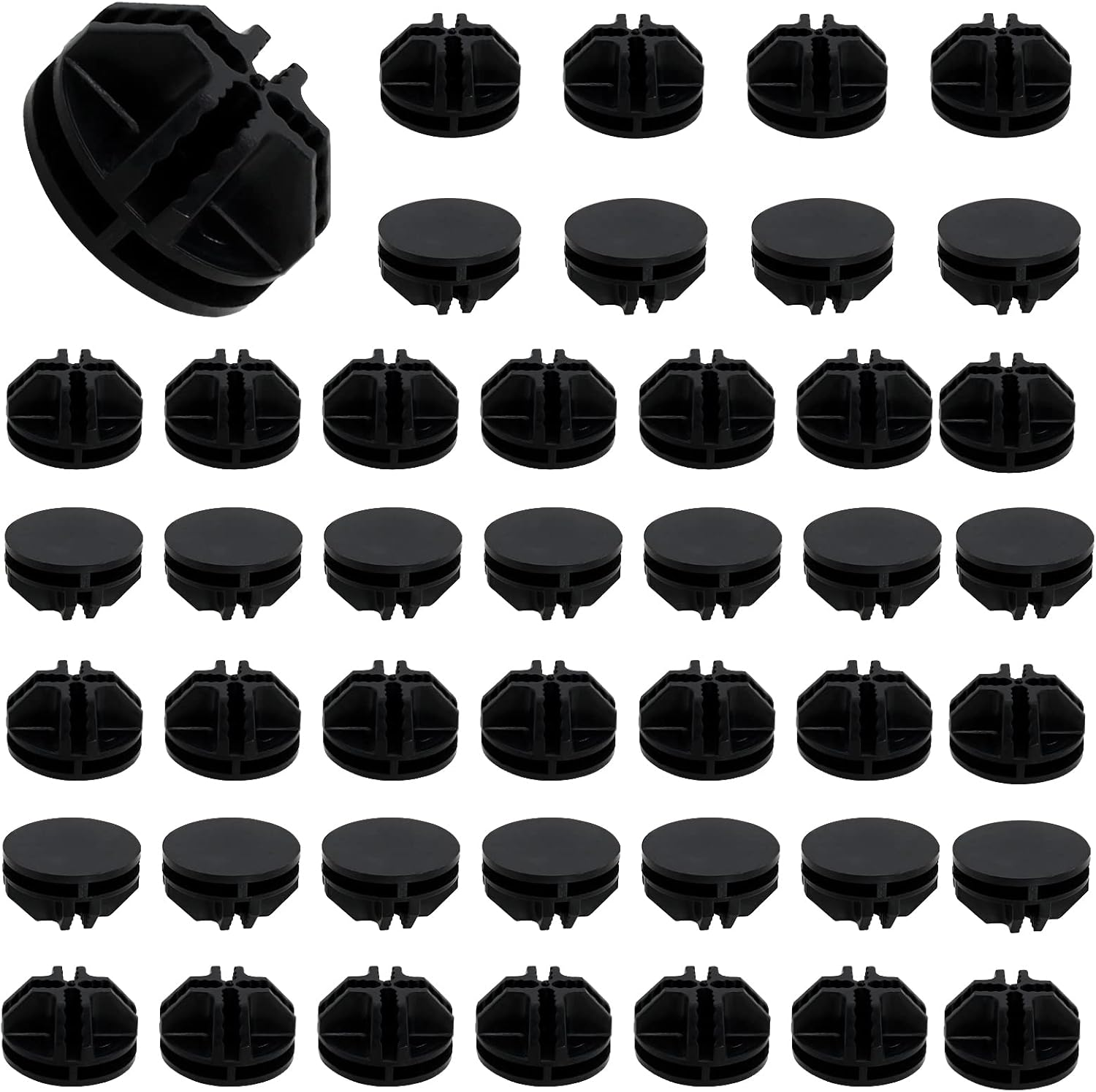 30Pcs Wire Cube Plastic Connectors Plastic Grid Cube Organizer Connector for Modular Closet Storage Organizer and Wire Shelving (Black)
