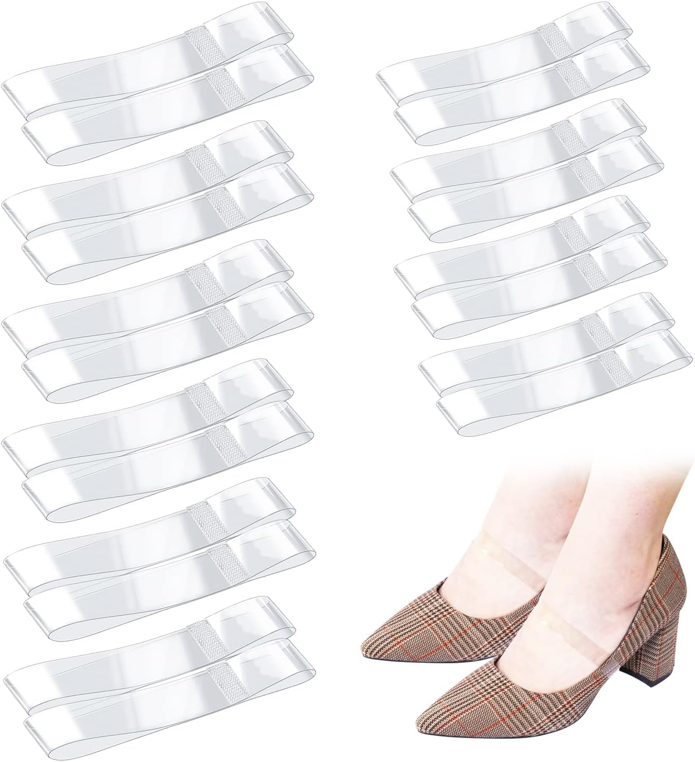 Transparent Invisible High Heel Shoe Straps TPU Elastic anti Loose Shoe Laces Belt Ankle Straps for High Heel