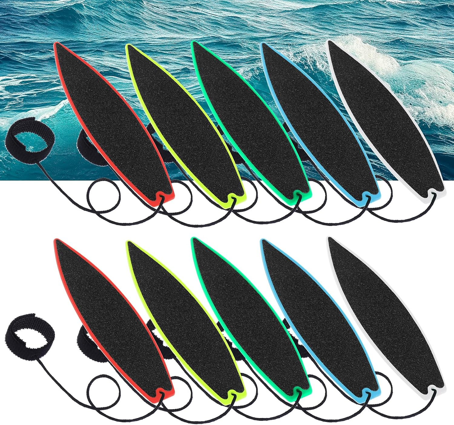 10Pcs Finger Surfboard Mini Surfing Toys Finger Surf Boards Surf the Wind Fin