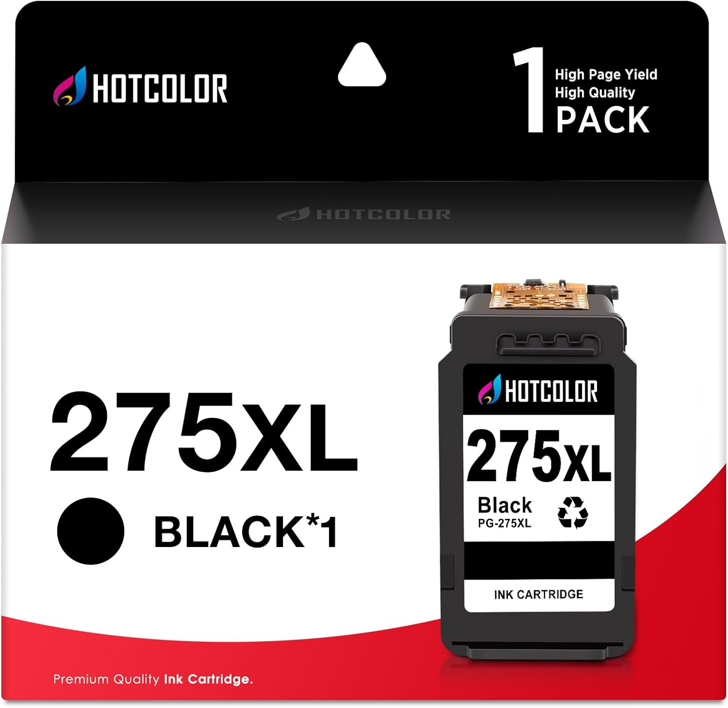 PG-275XL Black Ink Cartridges PG-275 XL Replacement for Canon Ink 275 and 276 XL for Canon 275 Black Ink for Canon PIXMA TS3522 TS3520 TR4720 (1 Black, 1 Pack)