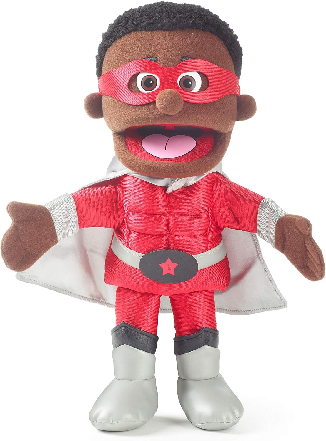 14" Superhero, Black Boy, Hand Puppet