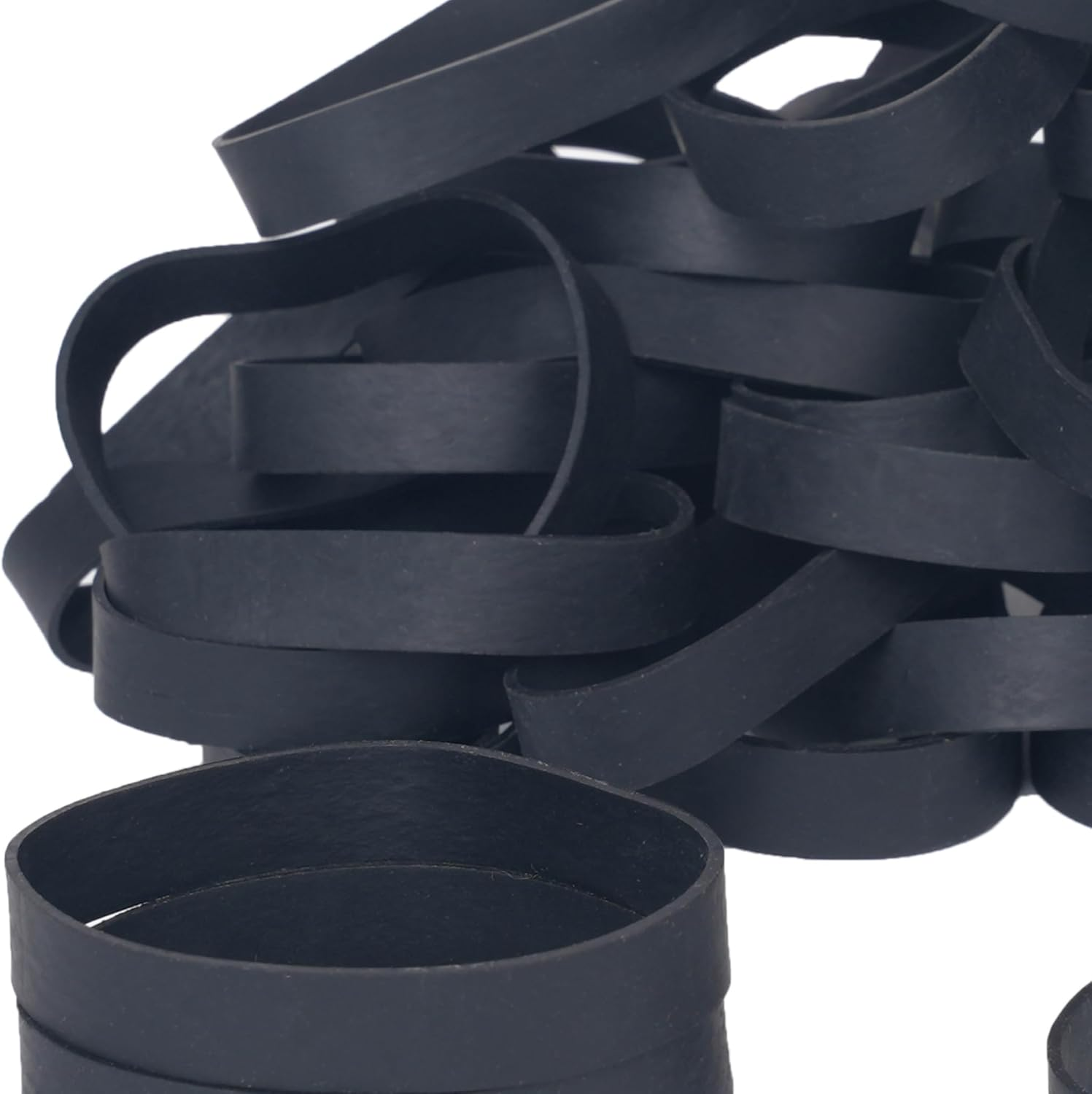Tactical Rubber Bands Size #84,Elastic Band Black 50Pcs Heavy Duty Wide For Office Home Supplies (3-1/2