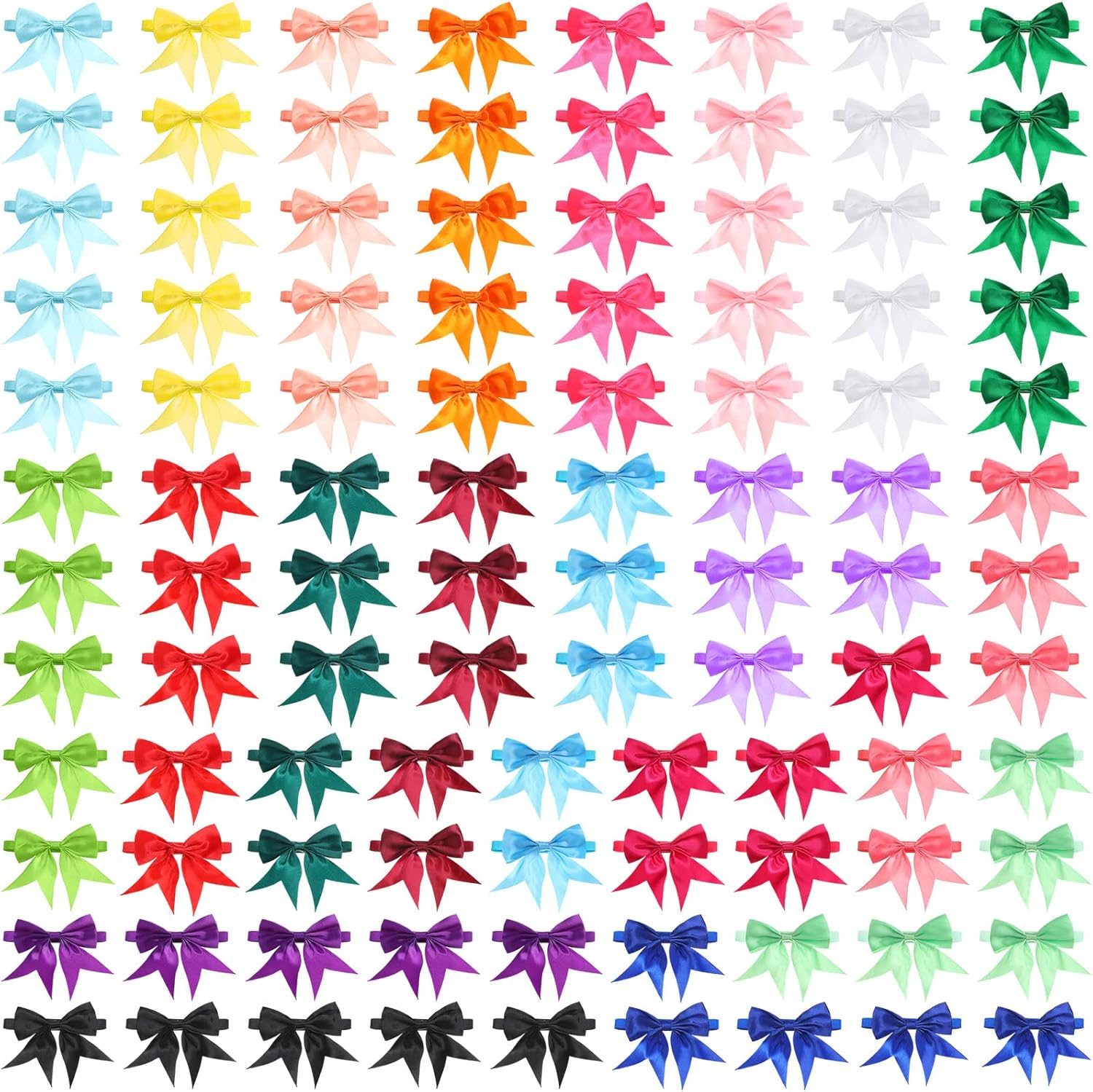 100 Pack Dog Bow Ties Adjustable Collar Bows for Small Medium Dogs Cats Pets