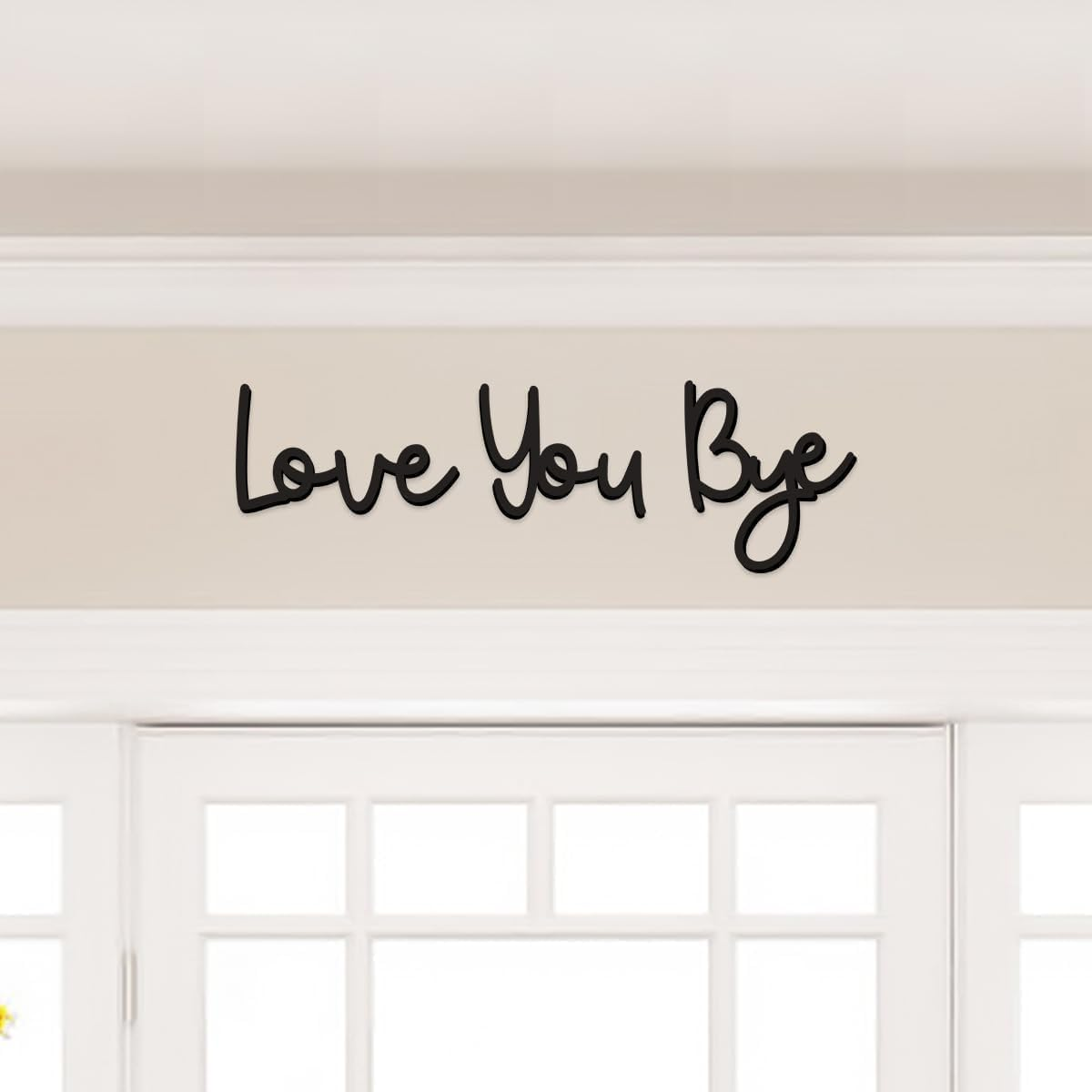 Love You Bye Wood Sign Boho Wall Decor