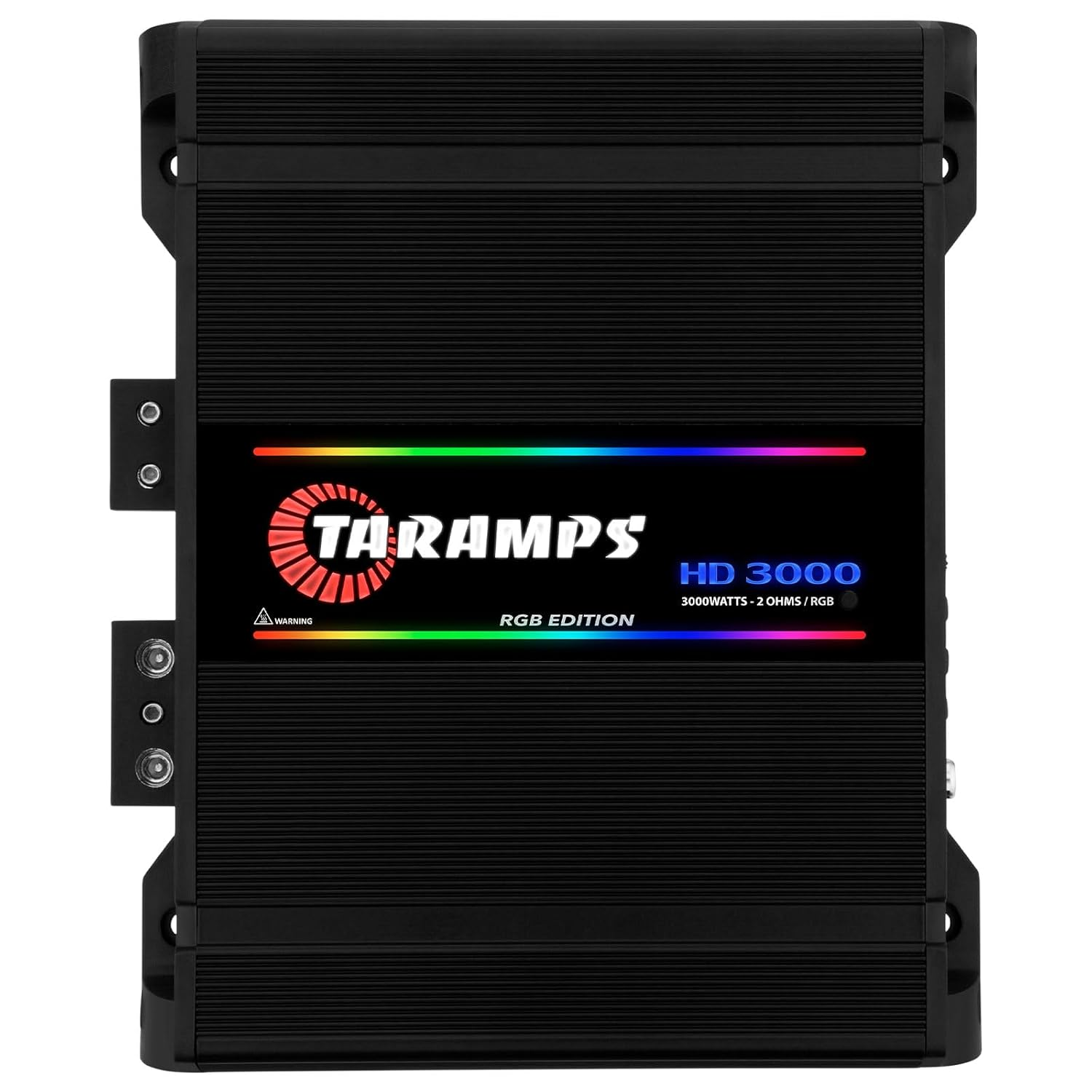 Taramps HD 3000 2 Ohms Black RGB 1 Channel Amplifier 3000 Watts RMS Digital, 108 RGB Effects, Crossover, Low/High Pass, Bass Boost, Car Audio System, Monoblock Full Range, LED Monitor Indicator, HD 3K