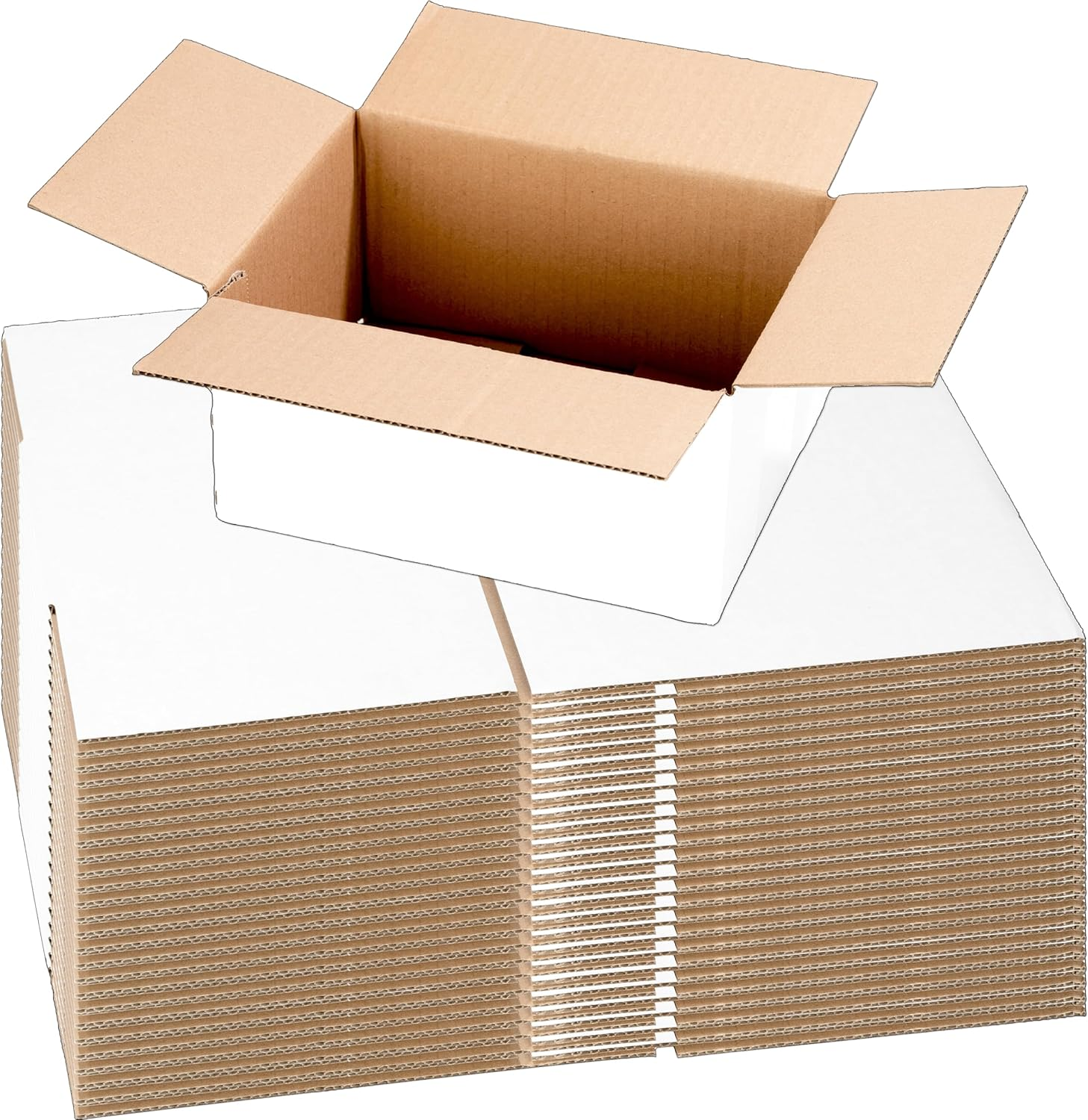 30 Pack 10X7X5 White Cardboard Shipping Boxes, Medium Mailing Boxes for Small Business for Packing, Moving and Storage