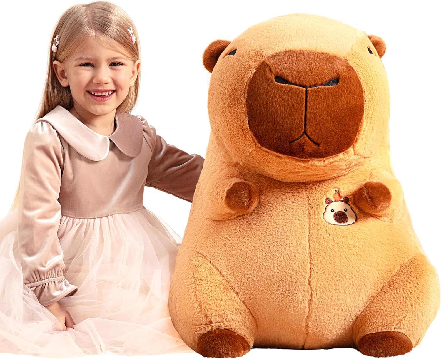 Giant Capybara Stuffed Animal Plush Toy,Big Large Jumbo Soft Toys,24