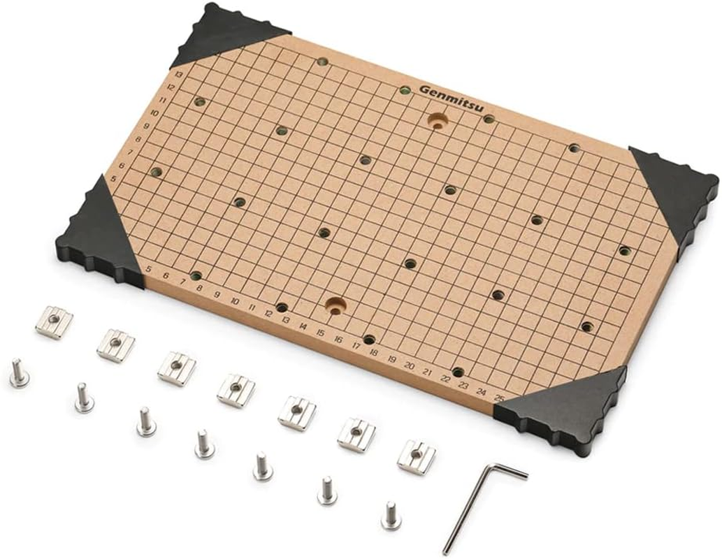 Genmitsu CNC MDF GRID Spoilboard for 3018 CNC Router Machine, Compatible with 3018-PRO/ 3018-Prover/ 3018Prover Mach3, 300 X 180 X 12Mm (11-4/5''X 7''X 1/2''), M6 Holes (6Mm), Screws and Nuts Included
