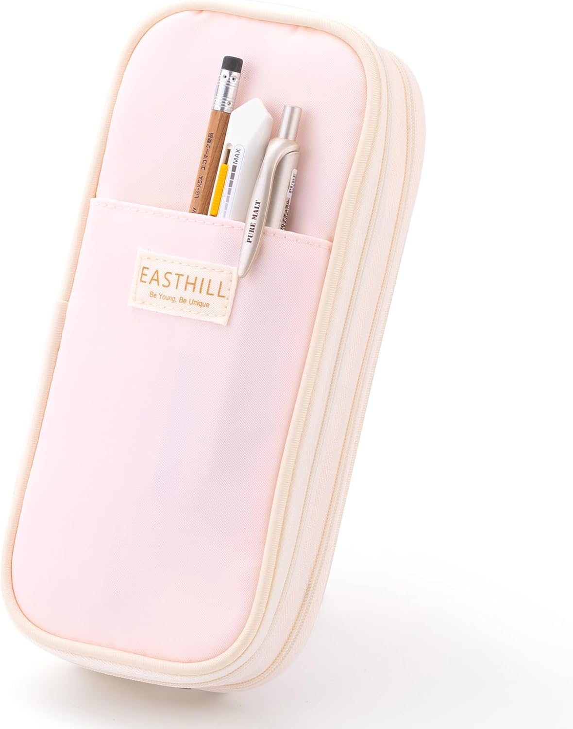Big Capacity Pencil Case Large Pencil Pouch Stationery Pen Bag for Teen Girls-Pink