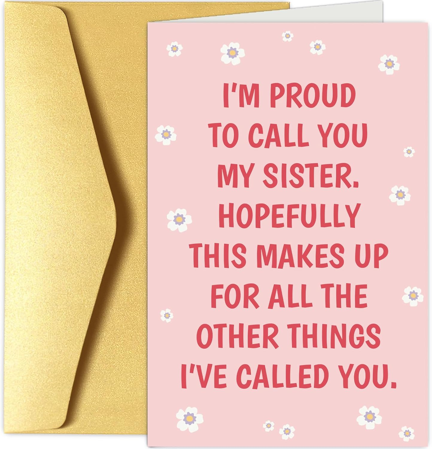 Funny Sister Birthday Card - Proud of You & Congratulations for Sis' Graduation & New Job