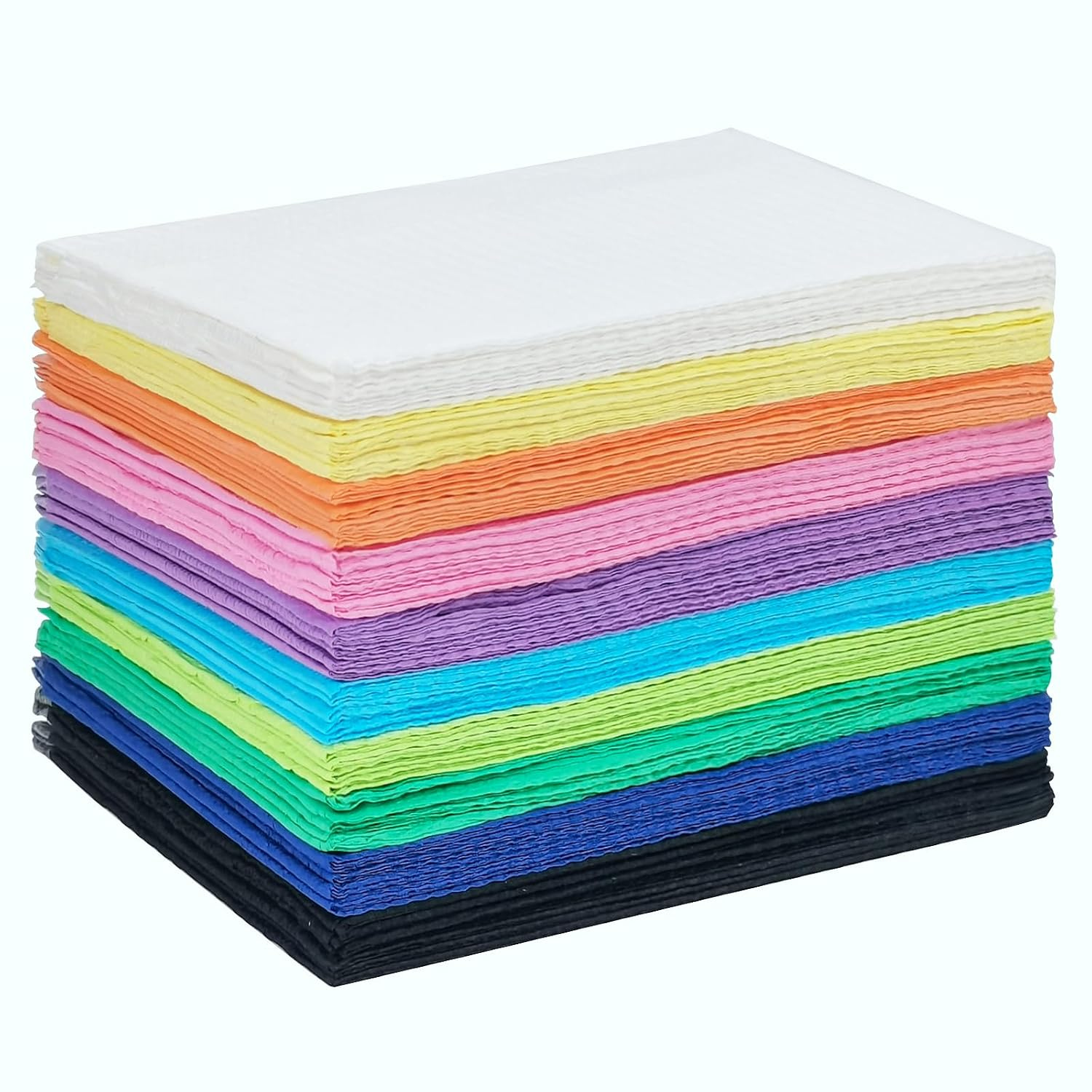 Baberos dentales colores 50p 13x18in desechables impermeables napas 3 capas