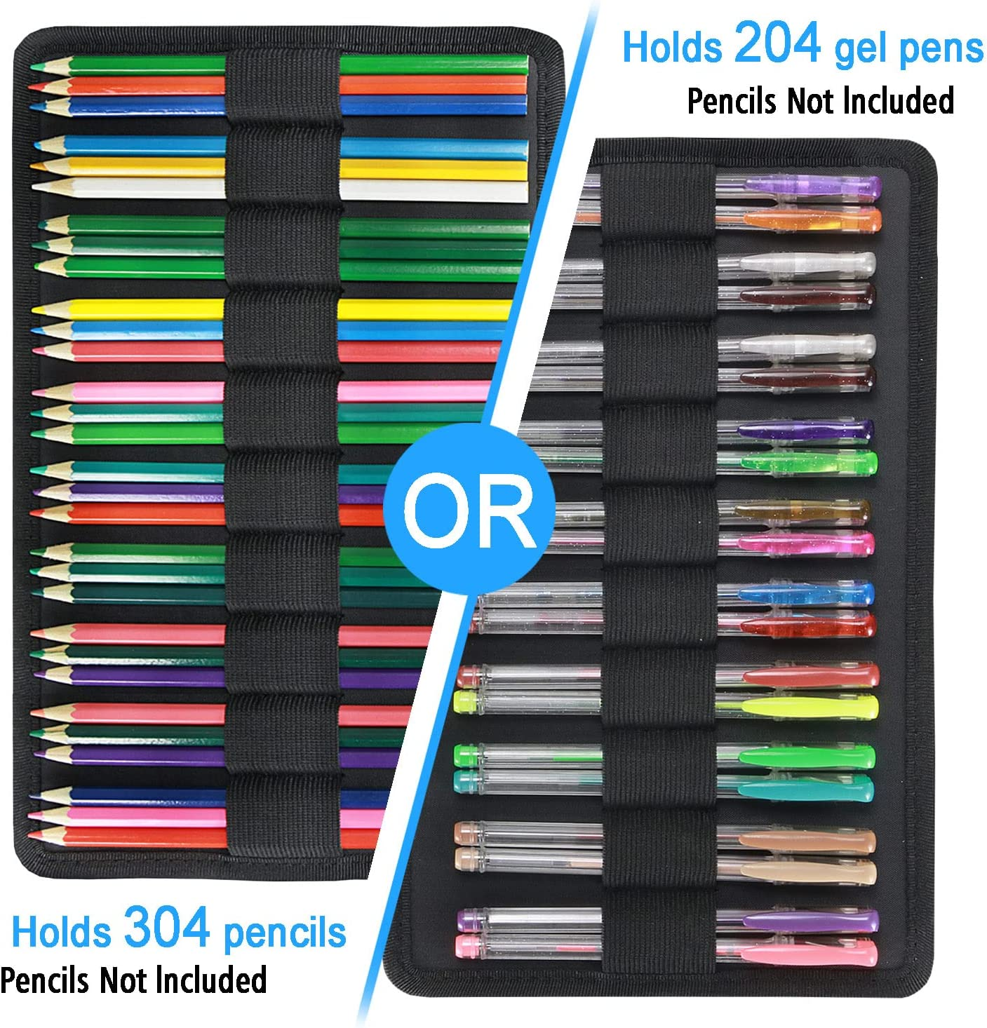 300 Slots Pencil Case Colored Pencil Case Organizer with Handy Wrap & Zipper,... - Picture 5 of 21