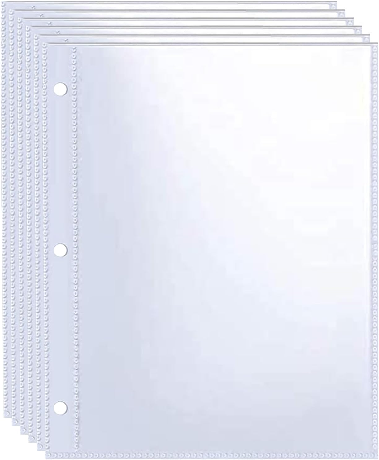 40 Pack 80 Pockets 5X7” Photocard Sleeves for A5 3 Mini Ring Binder, Ultra-Clear