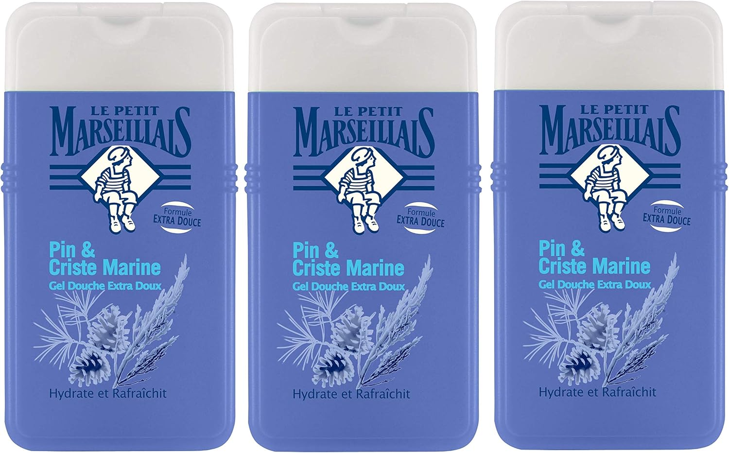 - Extra-Mild Shower Gel - Pine and Sea Fennel - 3X 250Ml