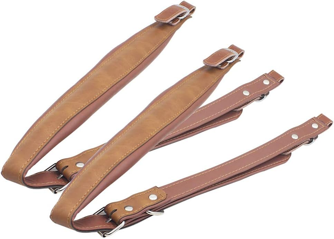 Accordion Straps,1Pair Soft PU Leather Accordion Shoulder Harness Strap with Adjustable Buckles for 16-120 Bass Accordions