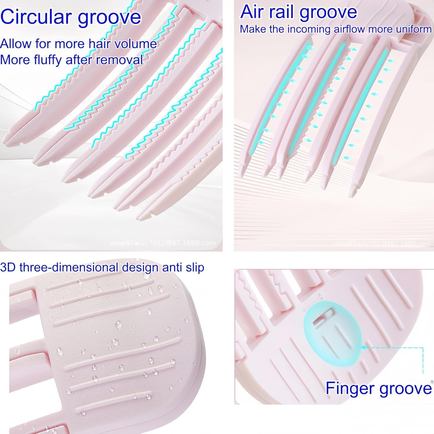 2Pcs Hair Root Lifting Combs Set,Wind Shaping Styling Combs for Fluffy Bangs,... - Picture 4 of 14