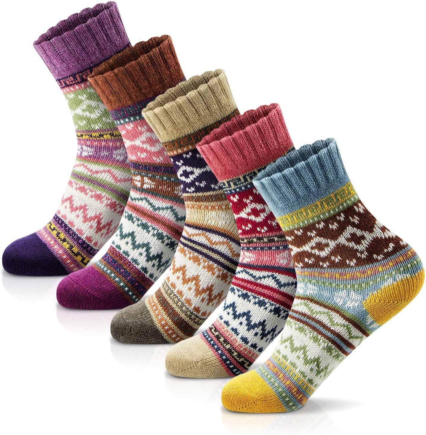 FYC Women Socks Winter - Gifts for Women - Warm Thick Soft Wool Cozy Crew Socks Christmas Stocking Stuffers Gifts for Woman