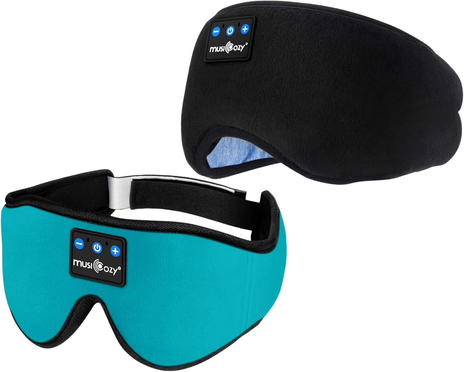 MUSICOZY Sleep Headphones Bluetooth 5.2 Headband Sleeping Headphones Sleep Mask, Wireless Music Eye Mask Sleep Earbuds for Side Sleeper Men Women Cool Tech Gadget Unique Gift Office Travel, Pack of 2
