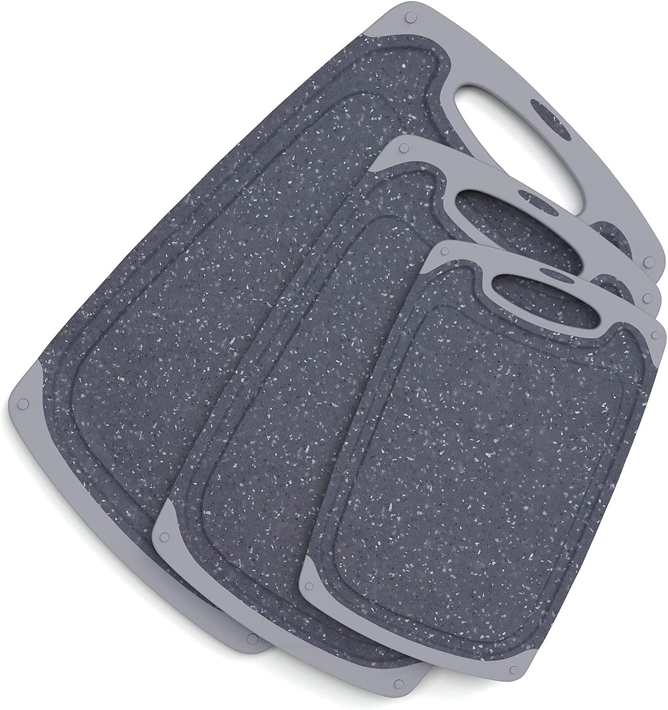 Kitchen Cutting Board (Set of 3),Professional Chopping Boards Sets,Dishwasher Safe Cutting Boards with Juice Grooves & Carrying Handle & No BPA