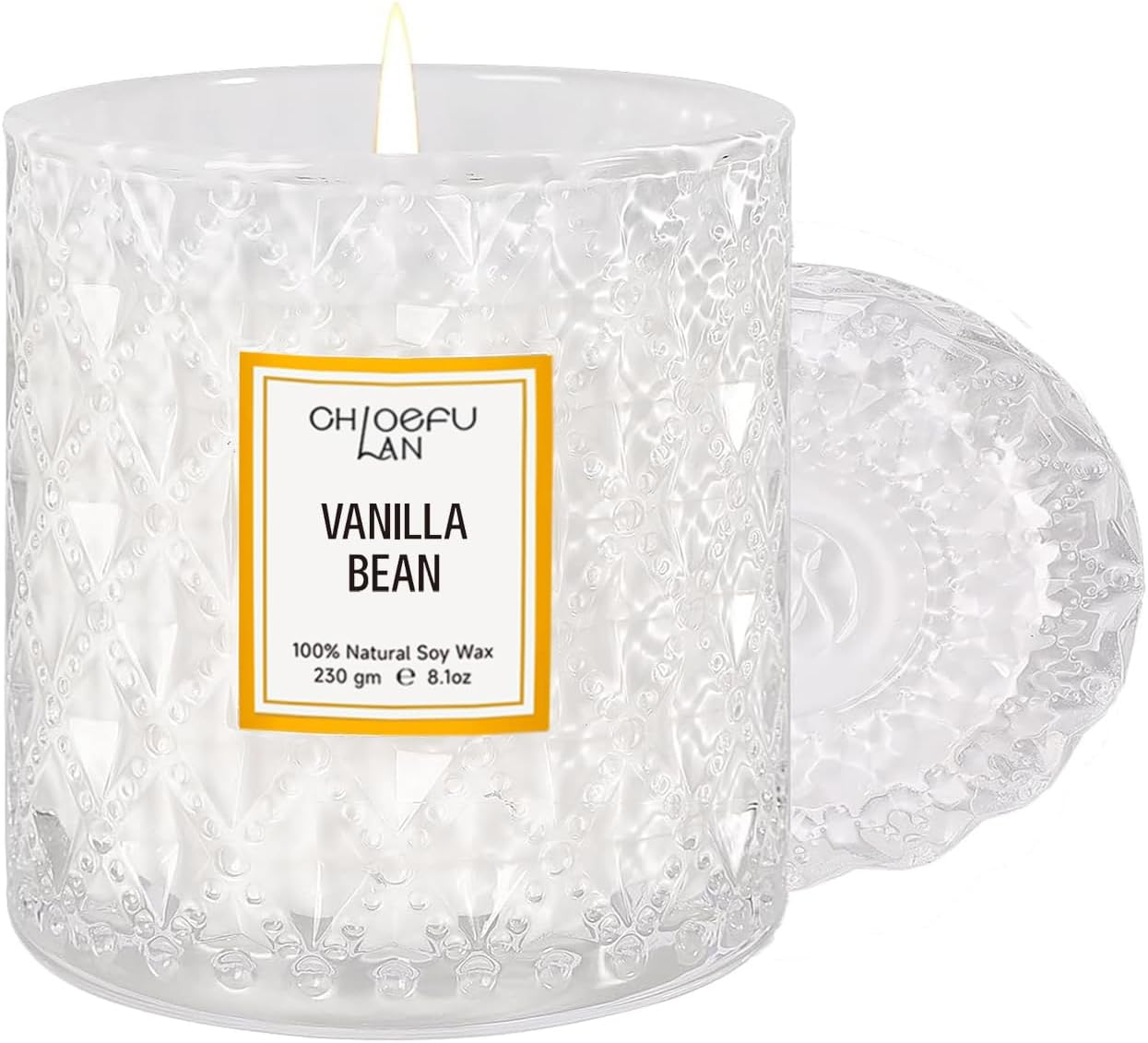 Vela de vainilla regalo para mujer mama cera de soja natural aromatica premium