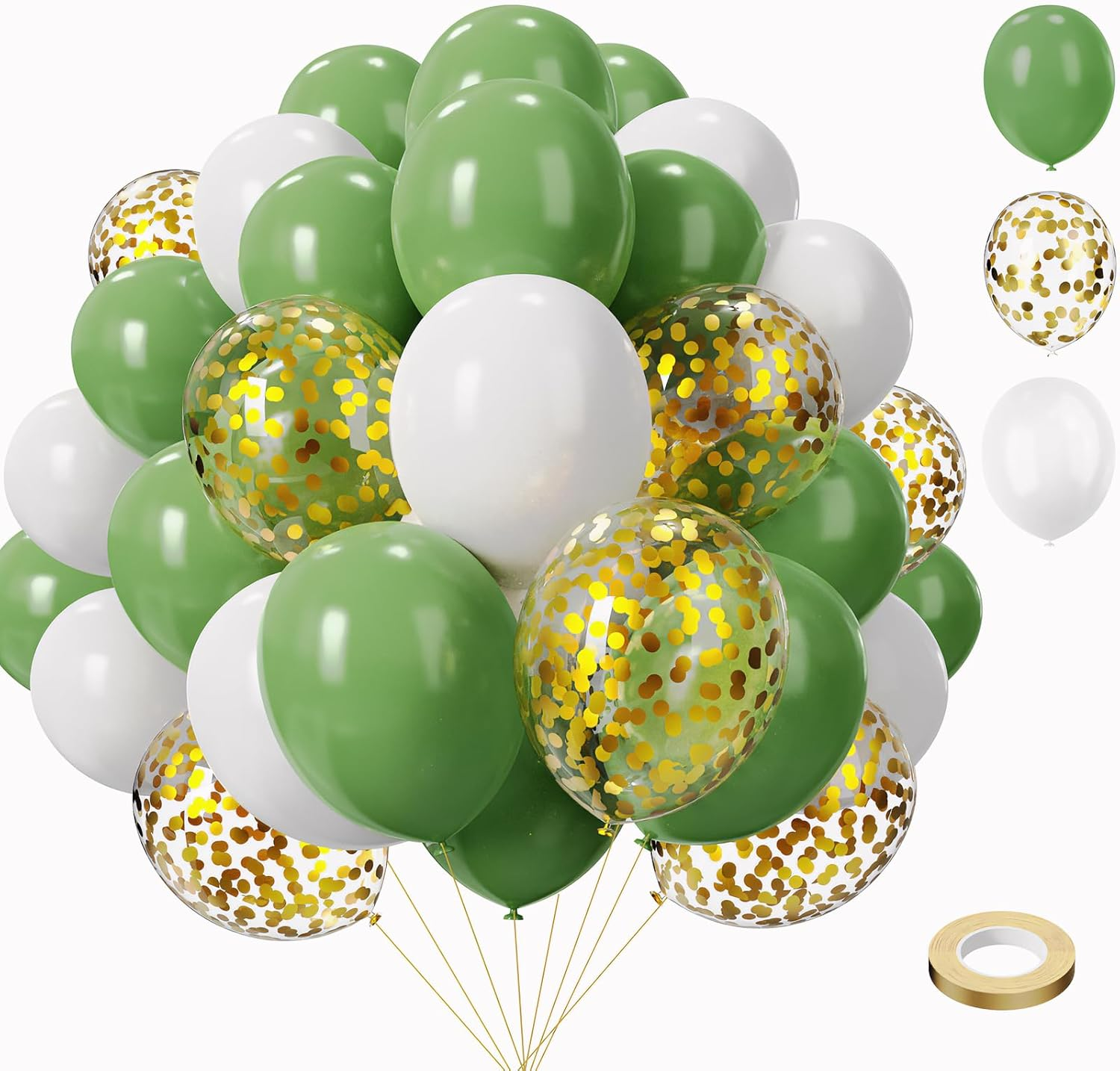 Black White Gold Balloon Garland Kit, 114Pcs Black and Gold Party Decorations... - Picture 3 of 12