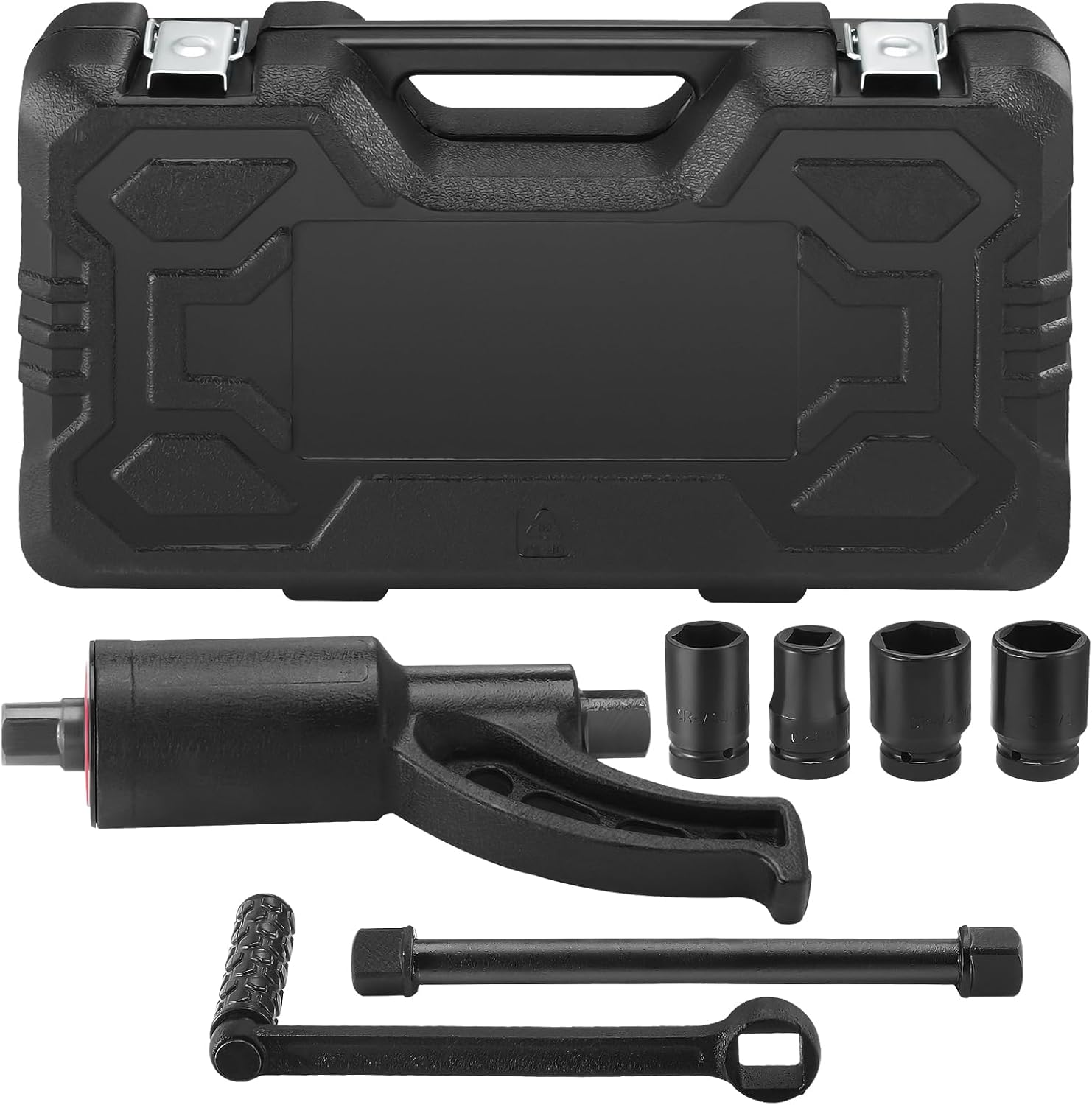 VEVOR Torque Multiplier, Heavy Duty Torque Multiplier Wrench Set, 1 Inch Drive Lug Nut Wrench Torque Multiplier, 1:58 4800N.M Lug Nut Remover, with 4 Sockets and Storage Case for Truck Trailer RV