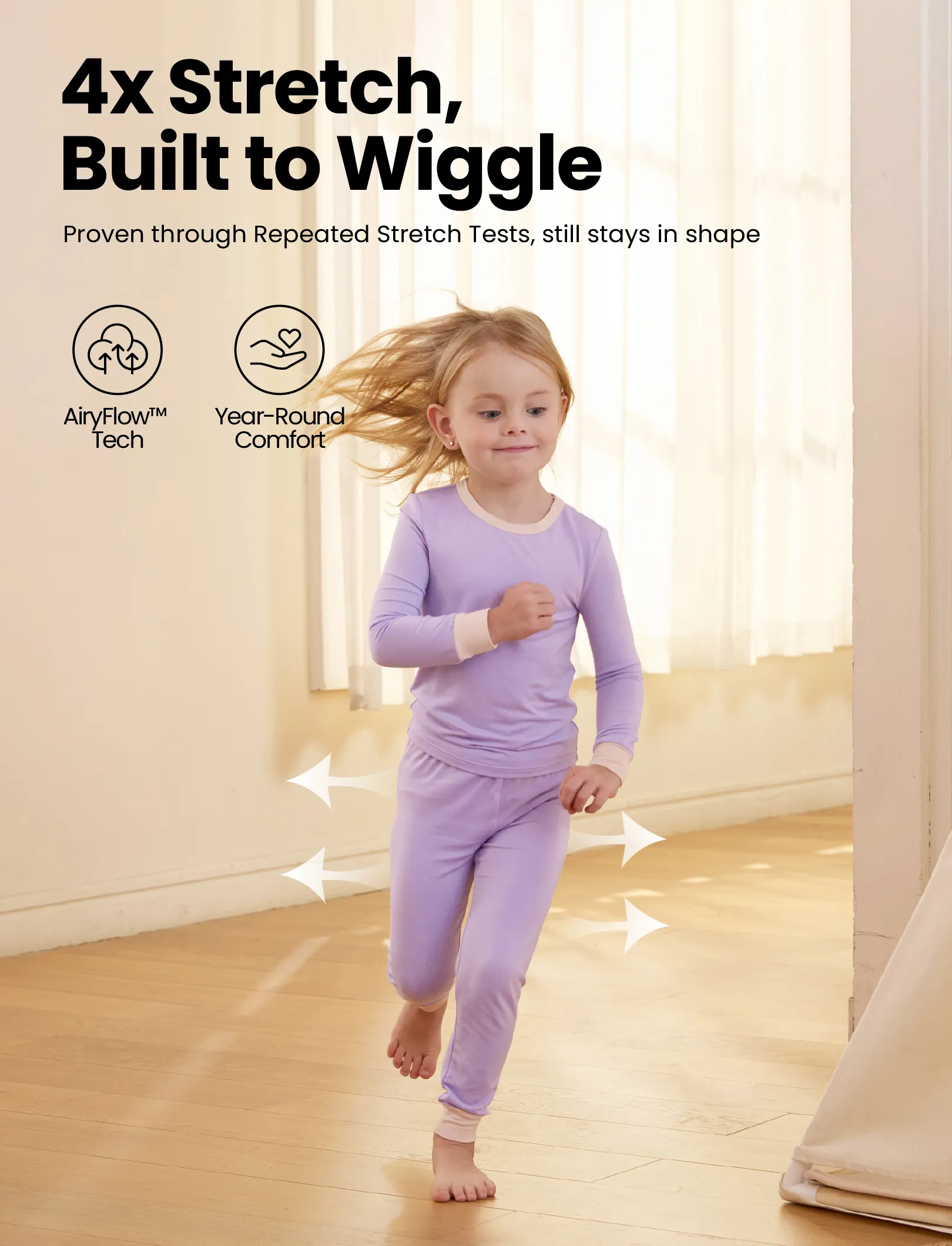 Baby 2-Piece Tencel Modal Pajamas Set for Girls / Boys ( Snug-Fitting ) Purple