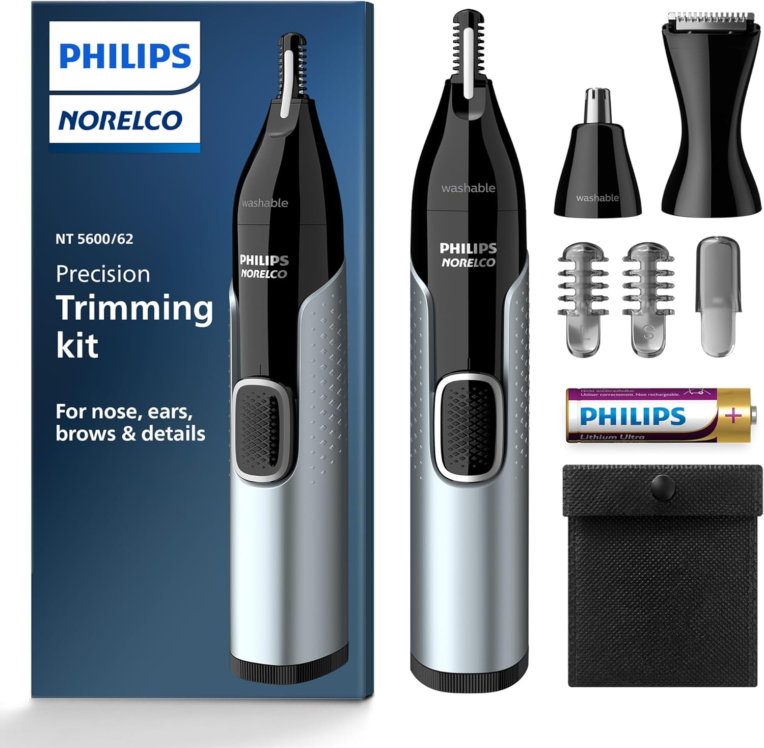 Nose Trimmer 5000 – NT5600/62 for Nose, Ears, Brows