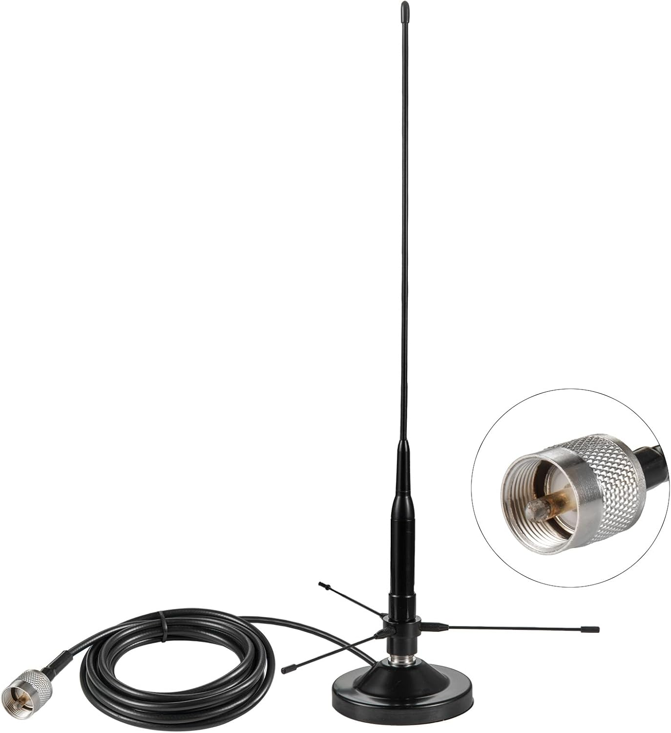 UHF VHF Dual Band 136-174Mhz 400-470Mhz Magnetic Base Mount Soft