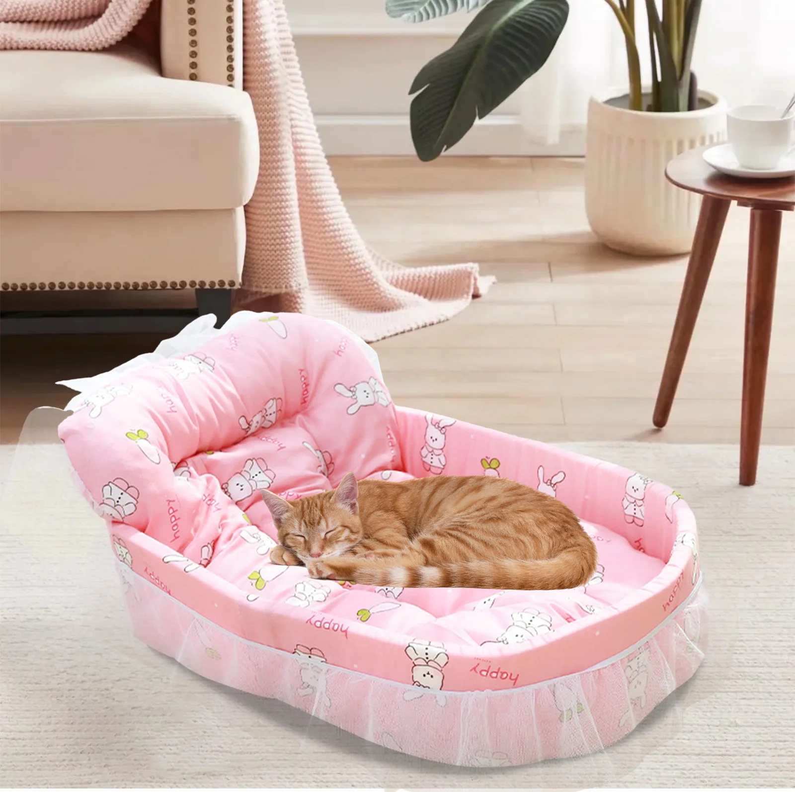 Clearance Kbndieu Dog Bed Medium Size Dogs, Cat Beds for Indoor Cats, Pet Bed for Puppy and Kitty, Washable, Extra Soft, Anti-Slip Bottom