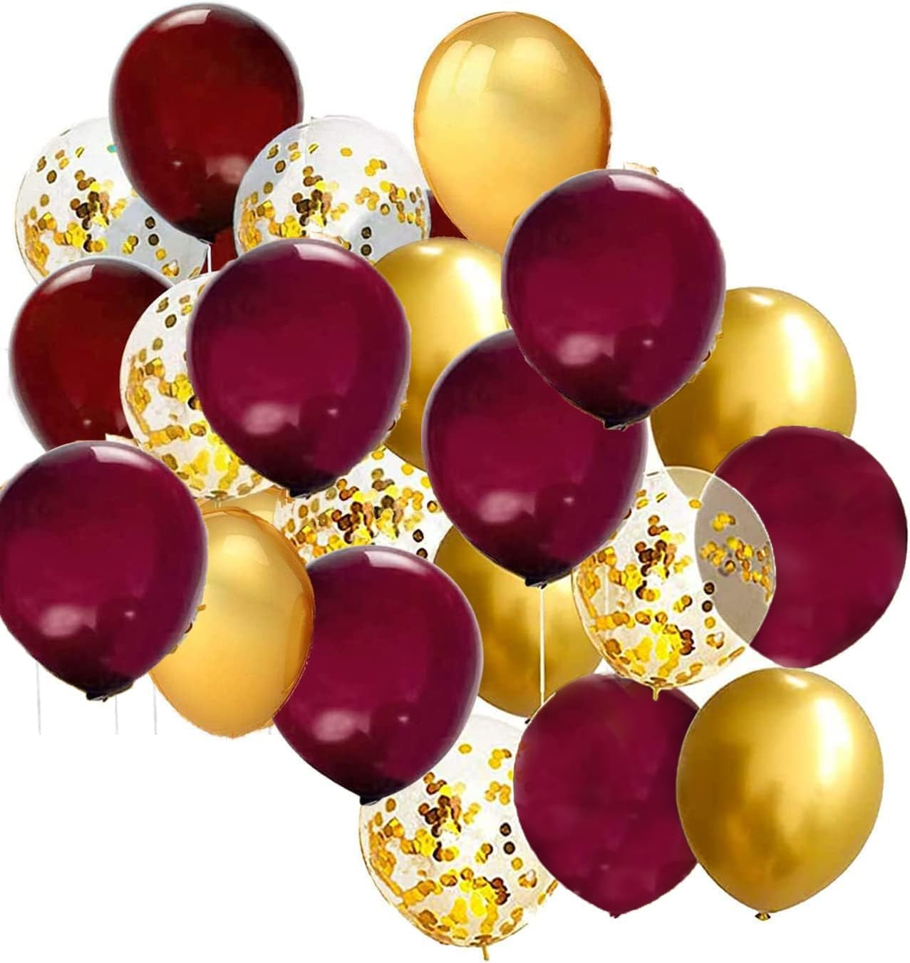 Maroon Gold Graduation Party Decorations 2026/Burgundy Gold Balloons/30Pcs Burgundy Birthday Women Maroon Wedding/Fsu Graduation Fall Bridal Shower Decorations