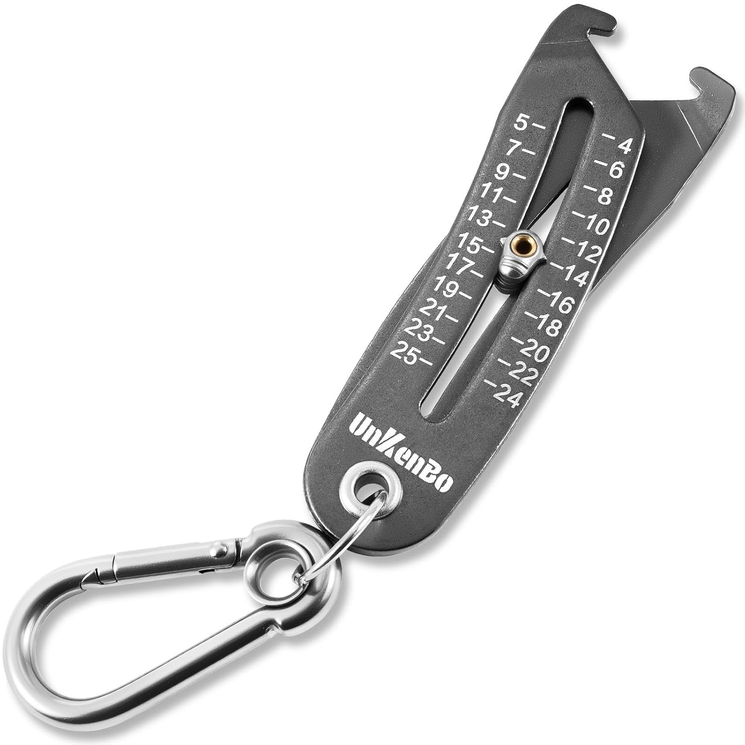 UNKENBOยฎ Gen2 Bolt Size Finder Tool Keychain - Gauge Bolts & Nuts Head SAE 5/32 to 1