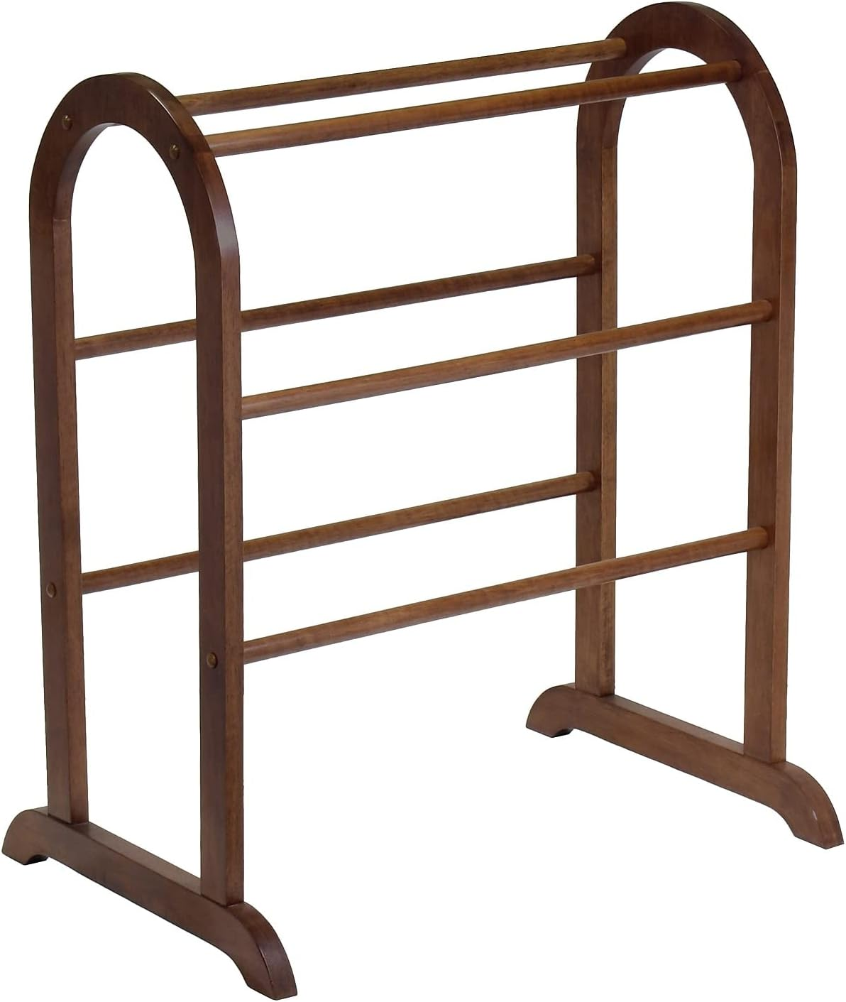 94326 Wood Quilt Rack with 6 Rungs, Antique Walnut