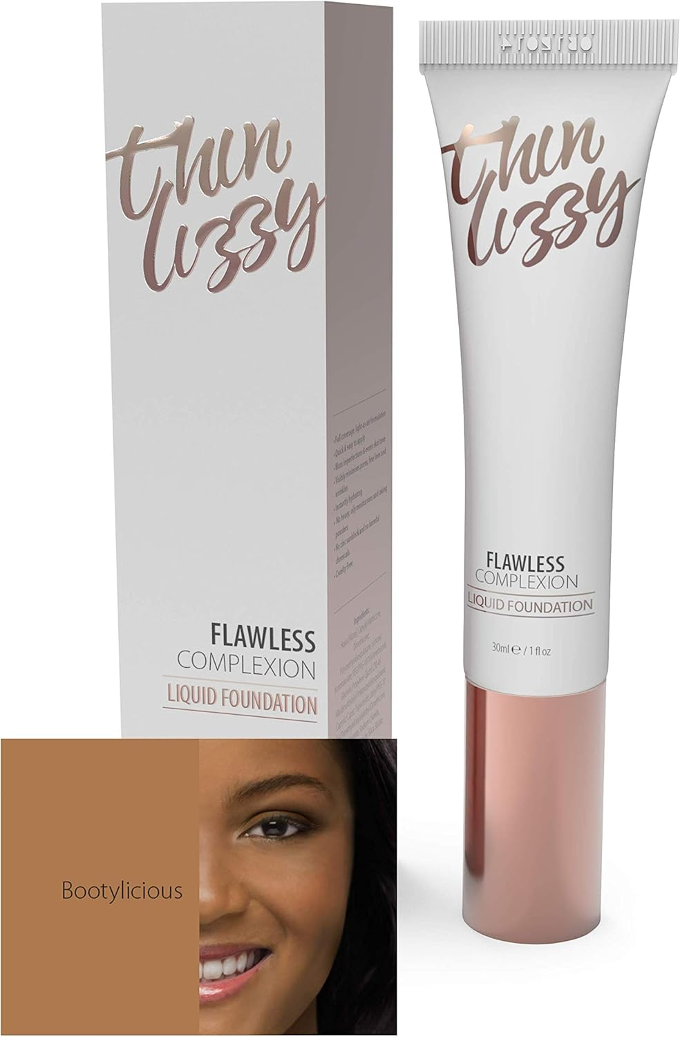 Thin Lizzy Flawless Complexion Natural Liquid Foundation, Full Coverage, Natu... - Picture 5 of 19